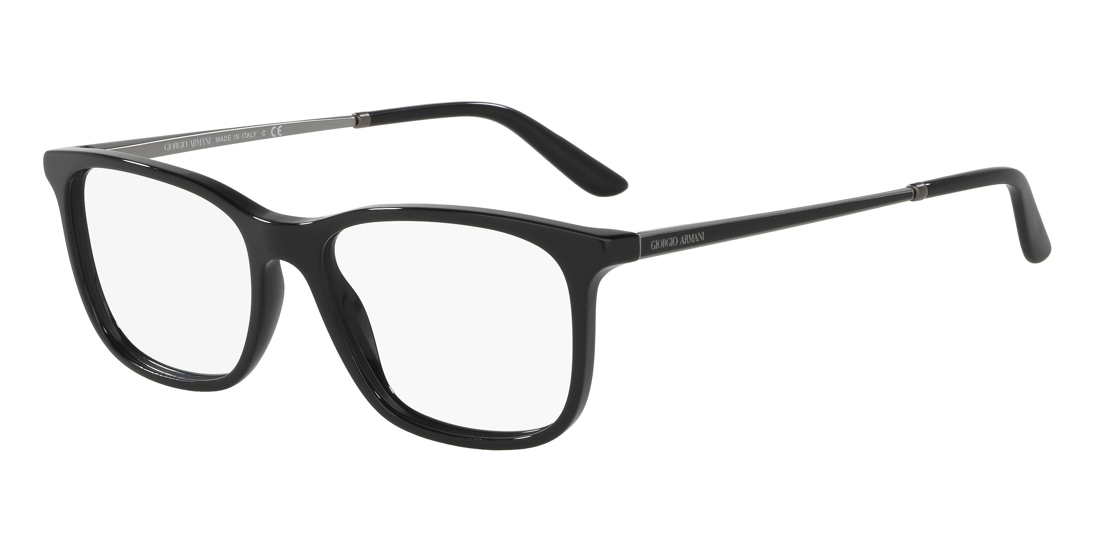 Giorgio Armani AR7112F Square Eyeglasses  5017-Black 55-140-17 - Color Map Black