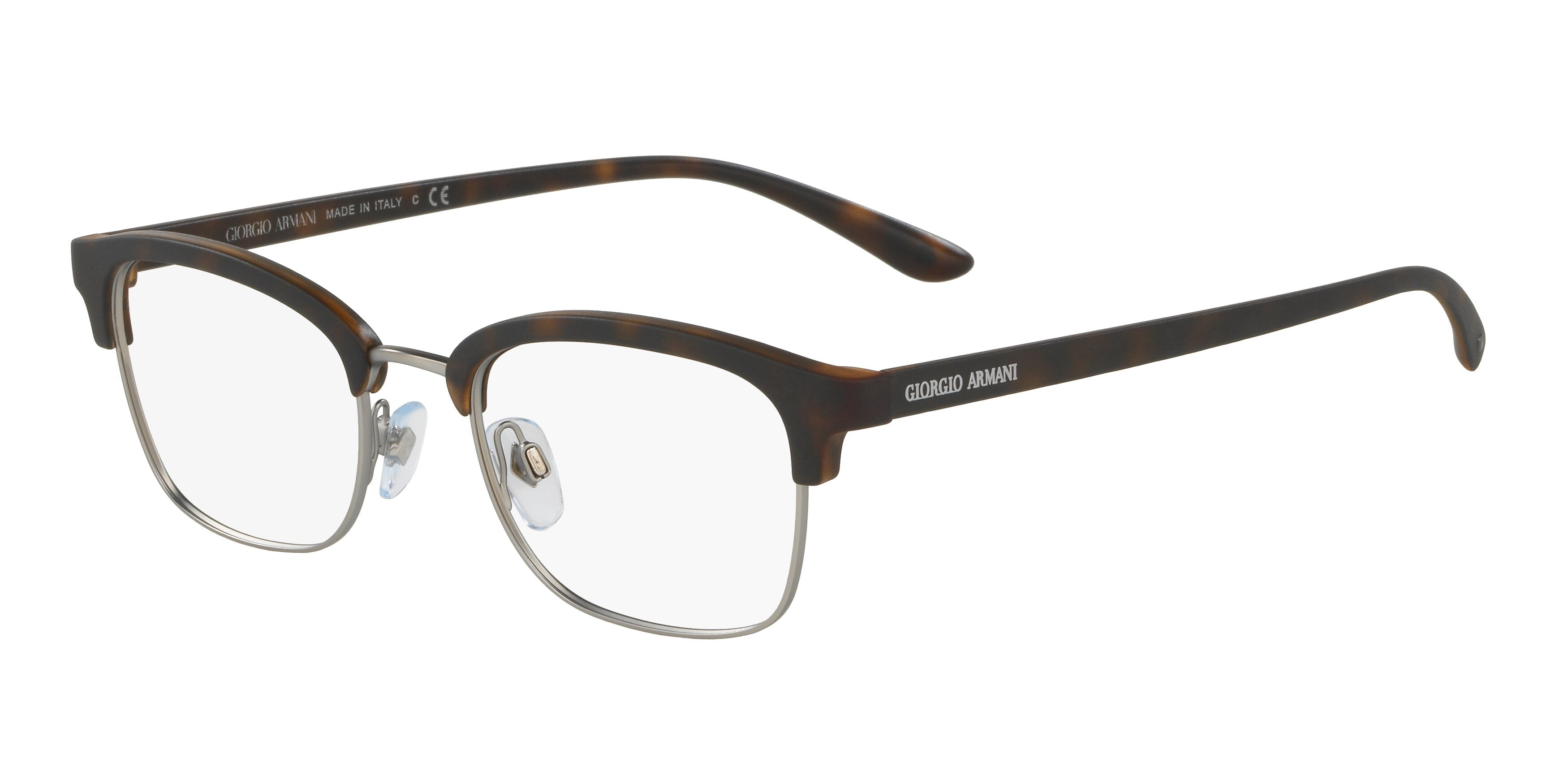 Giorgio Armani AR7115 Square Eyeglasses  5089-Gunmetal/Matte Havana 53-150-20 - Color Map Grey