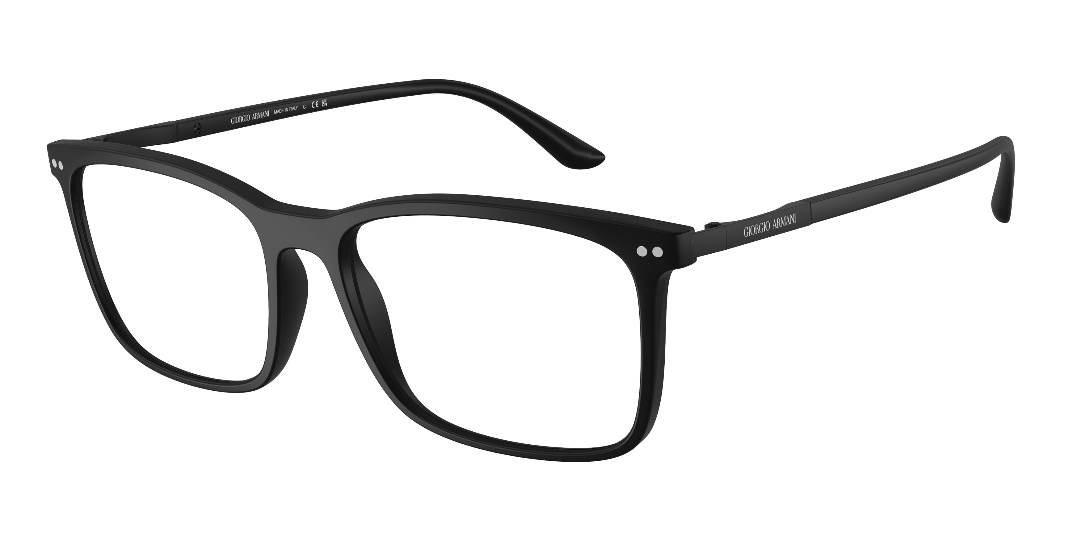 Giorgio Armani AR7122 Square Eyeglasses  5042-Matte Black 56-145-17 - Color Map Black