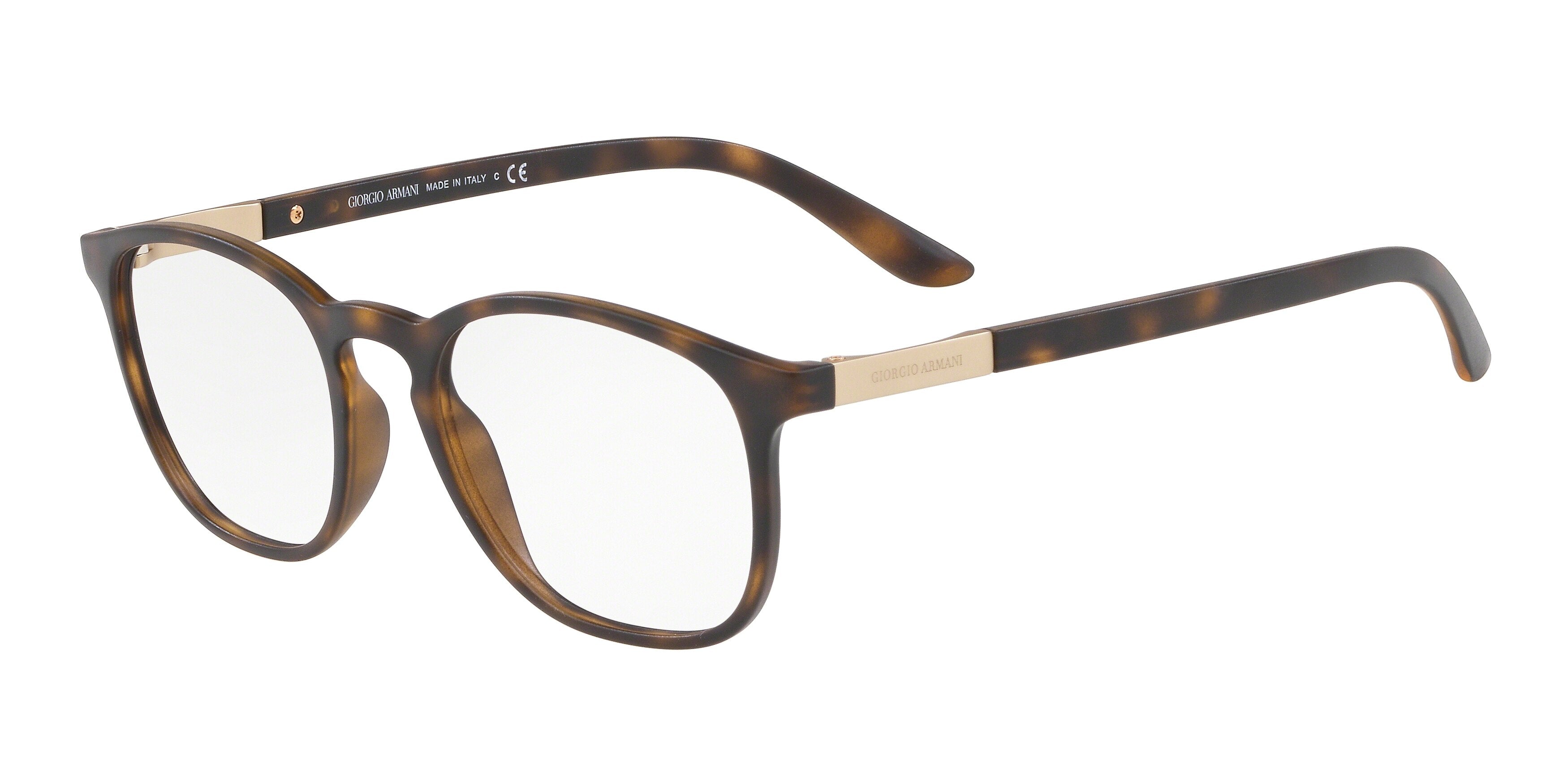 Giorgio Armani AR7167 Square Eyeglasses  5089-Matte Havana 50-145-19 - Color Map Tortoise