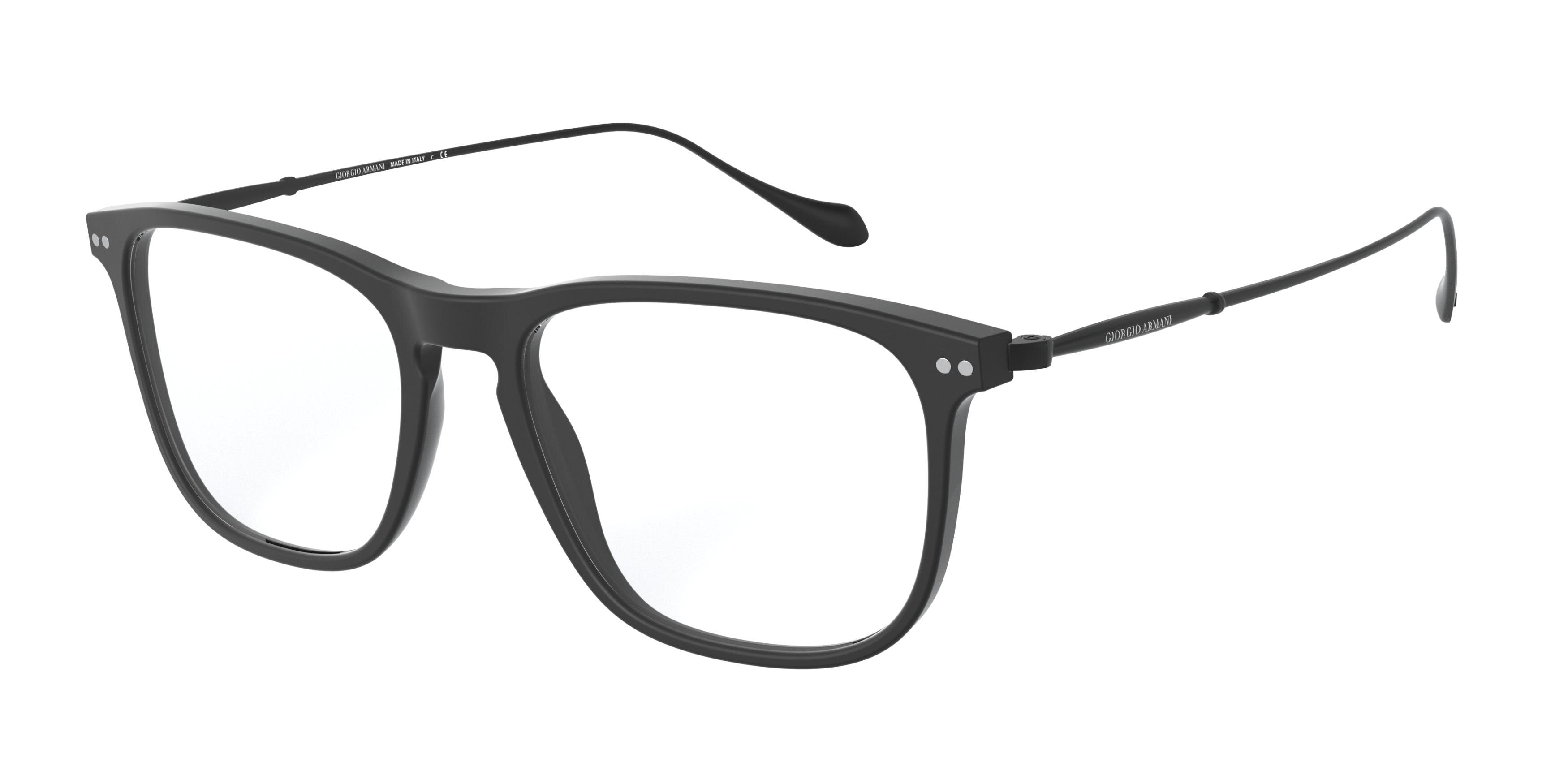Giorgio Armani AR7174F Rectangle Eyeglasses  5042-Matte Black 54-145-18 - Color Map Black