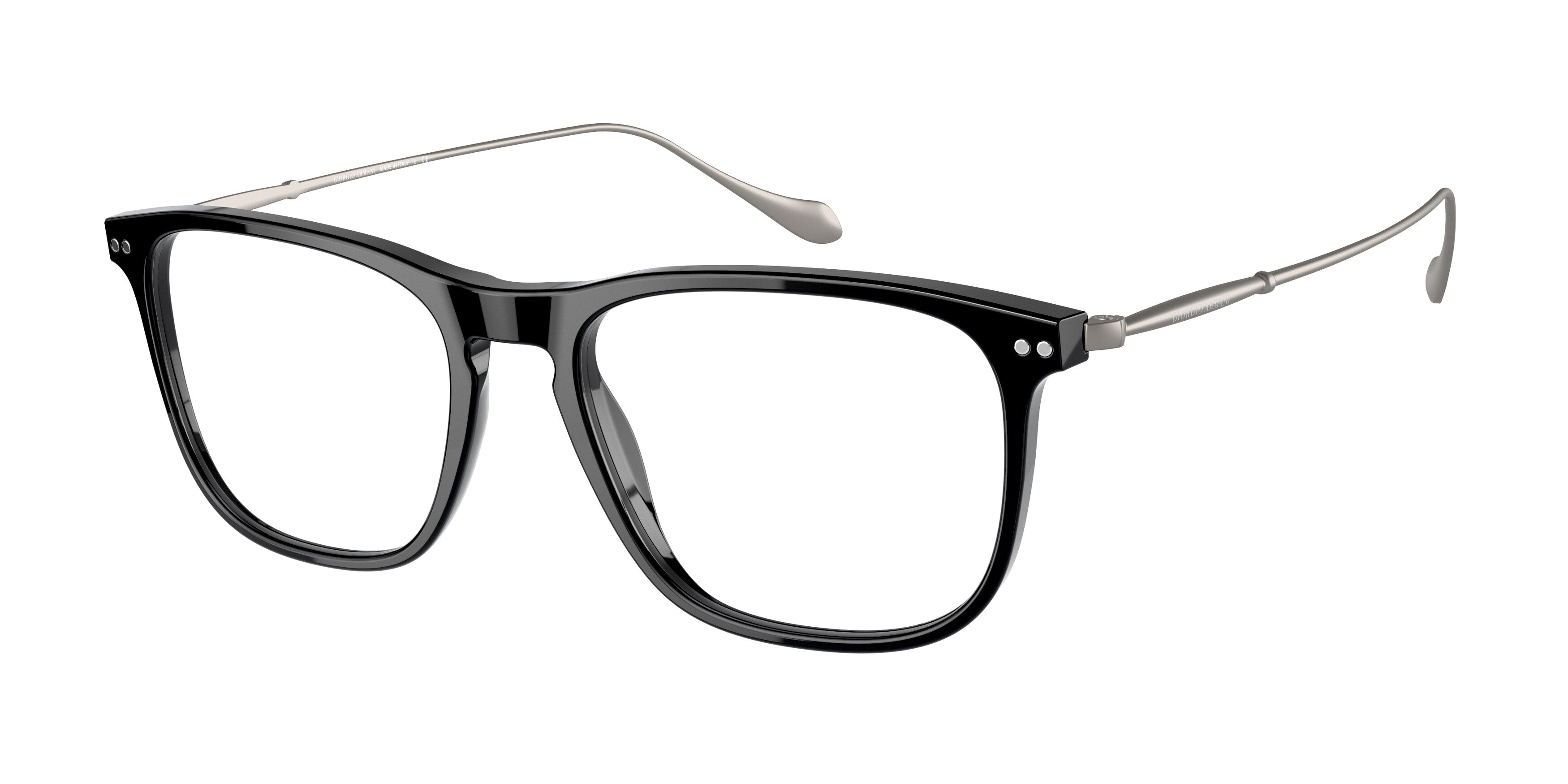 Giorgio Armani AR7174 Rectangle Eyeglasses  5001-Black 52-145-18 - Color Map Black