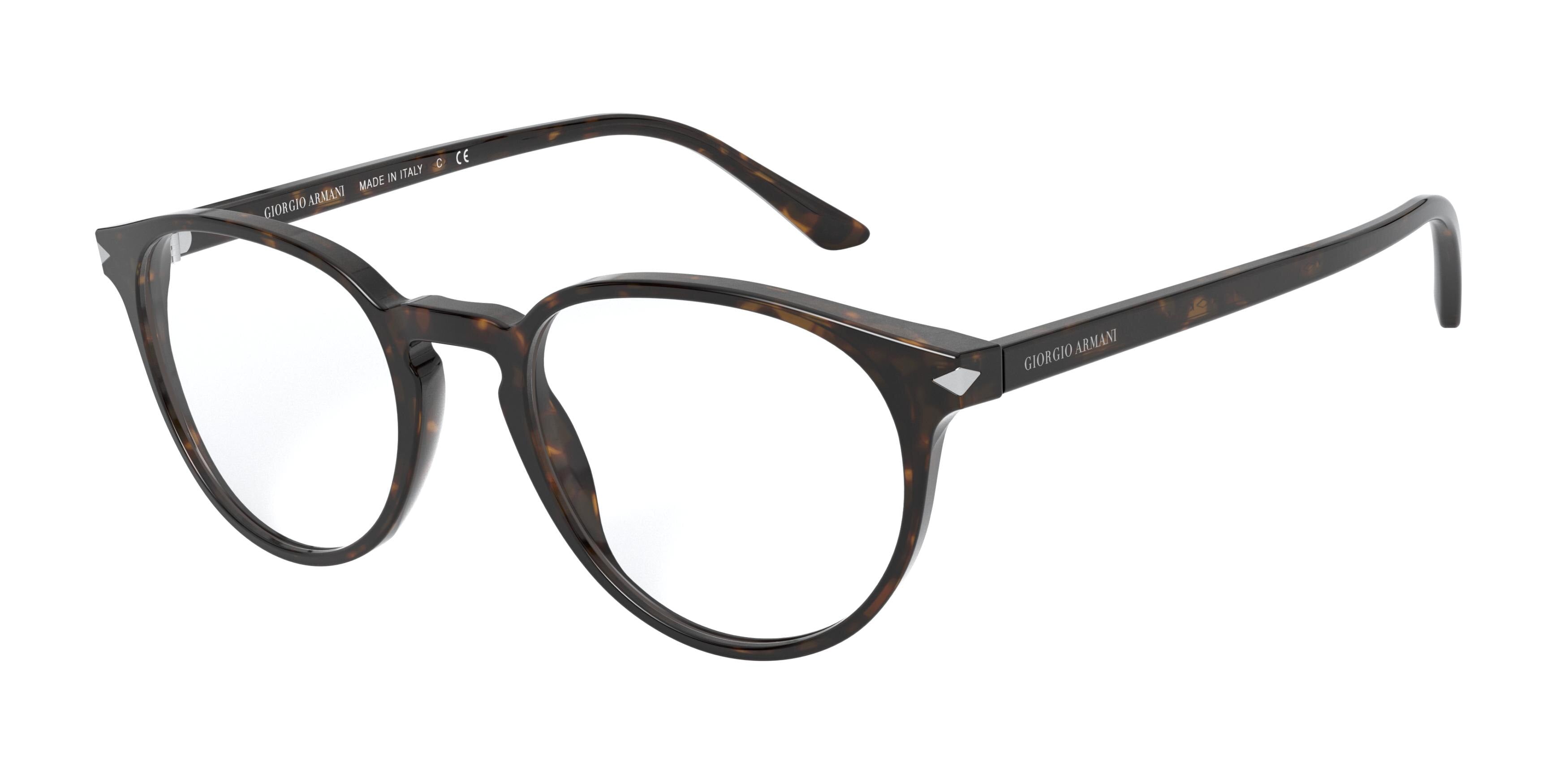 Giorgio Armani AR7176F Phantos Eyeglasses  5026-Dark Havana 49-145-20 - Color Map Brown