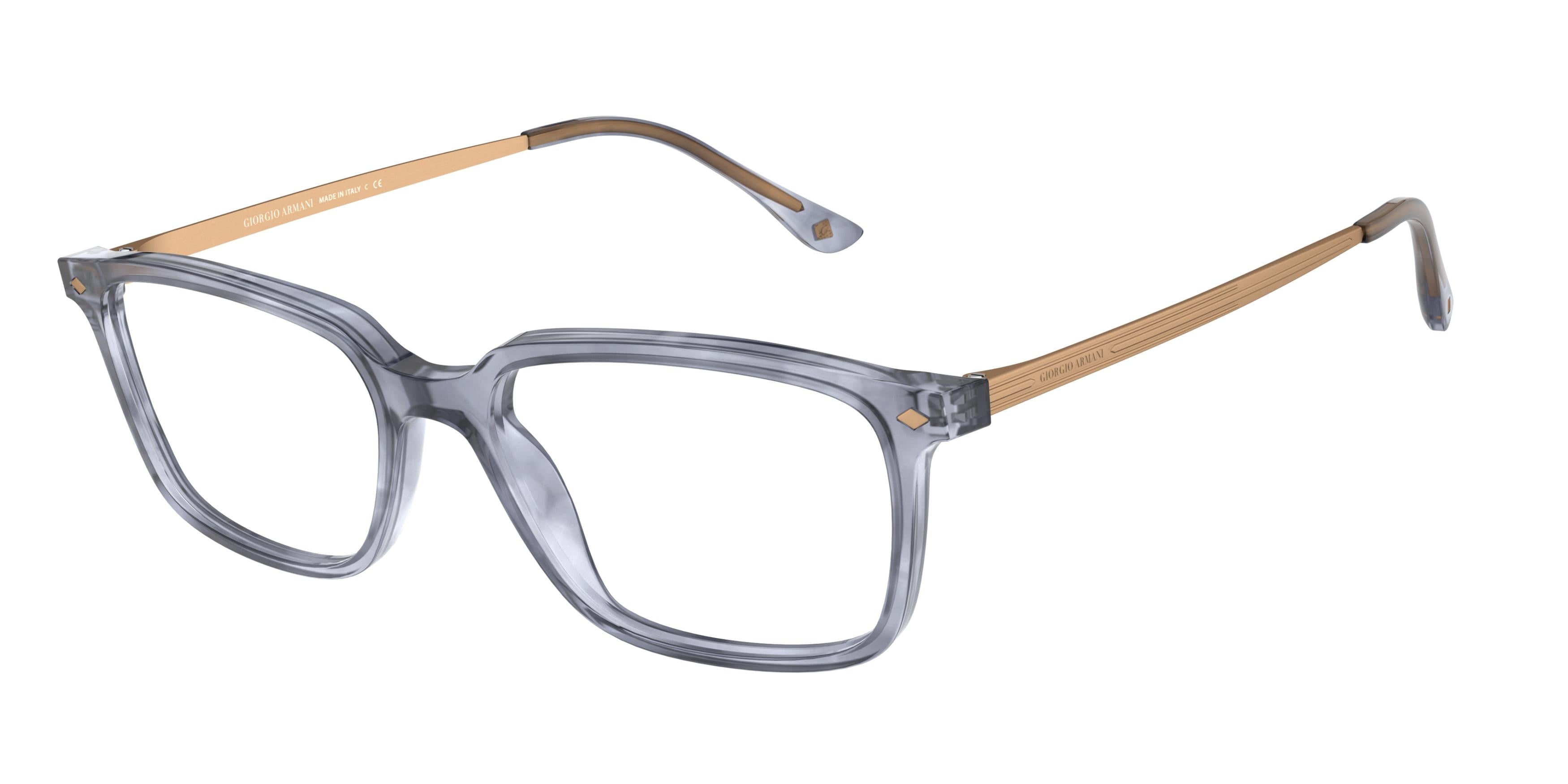 Giorgio Armani AR7183 Rectangle Eyeglasses  5567-Blue 55-150-17 - Color Map Blue