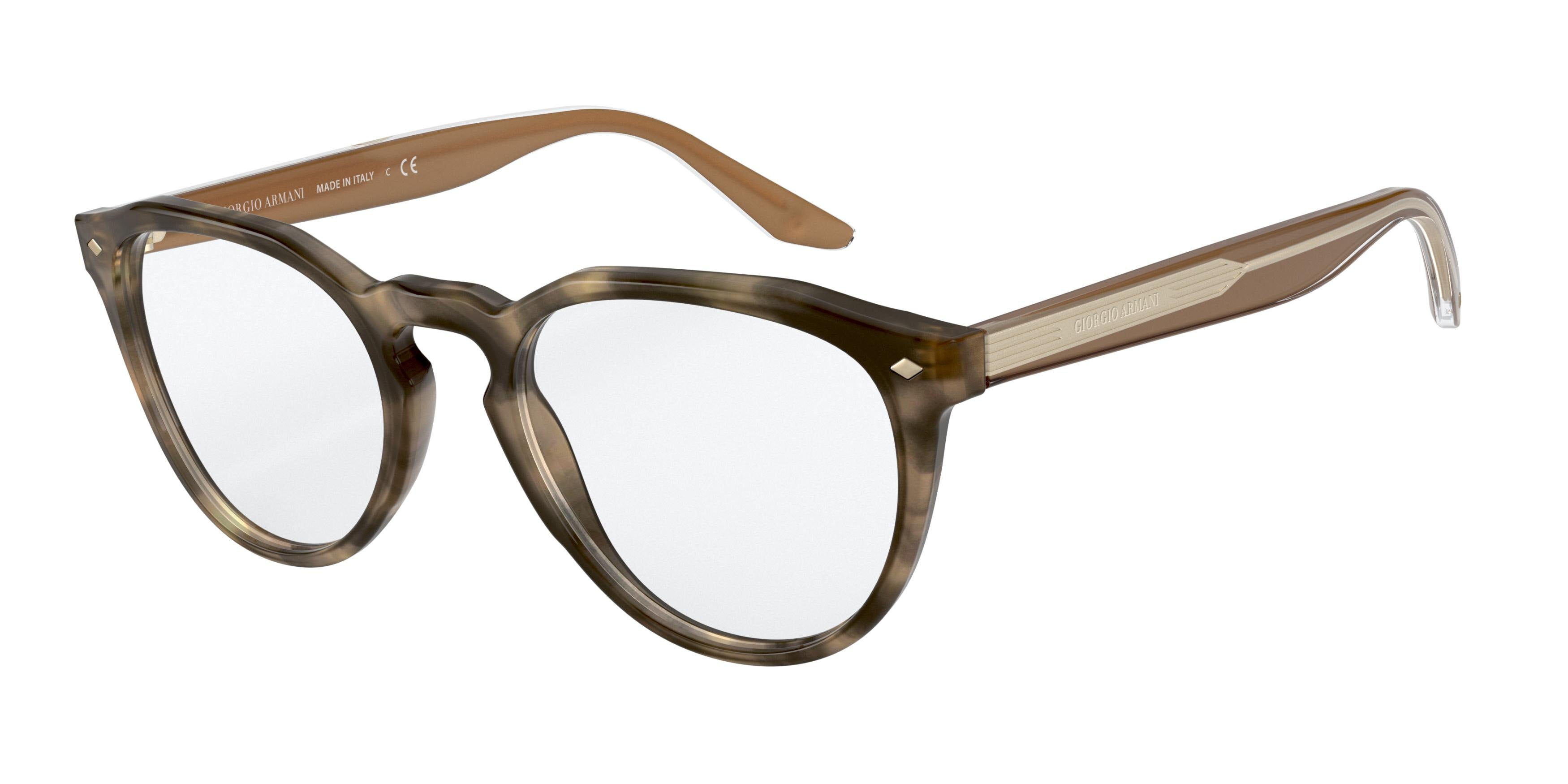 Giorgio Armani AR7186 Phantos Eyeglasses  5775-Striped Brown 51-145-20 - Color Map Tortoise