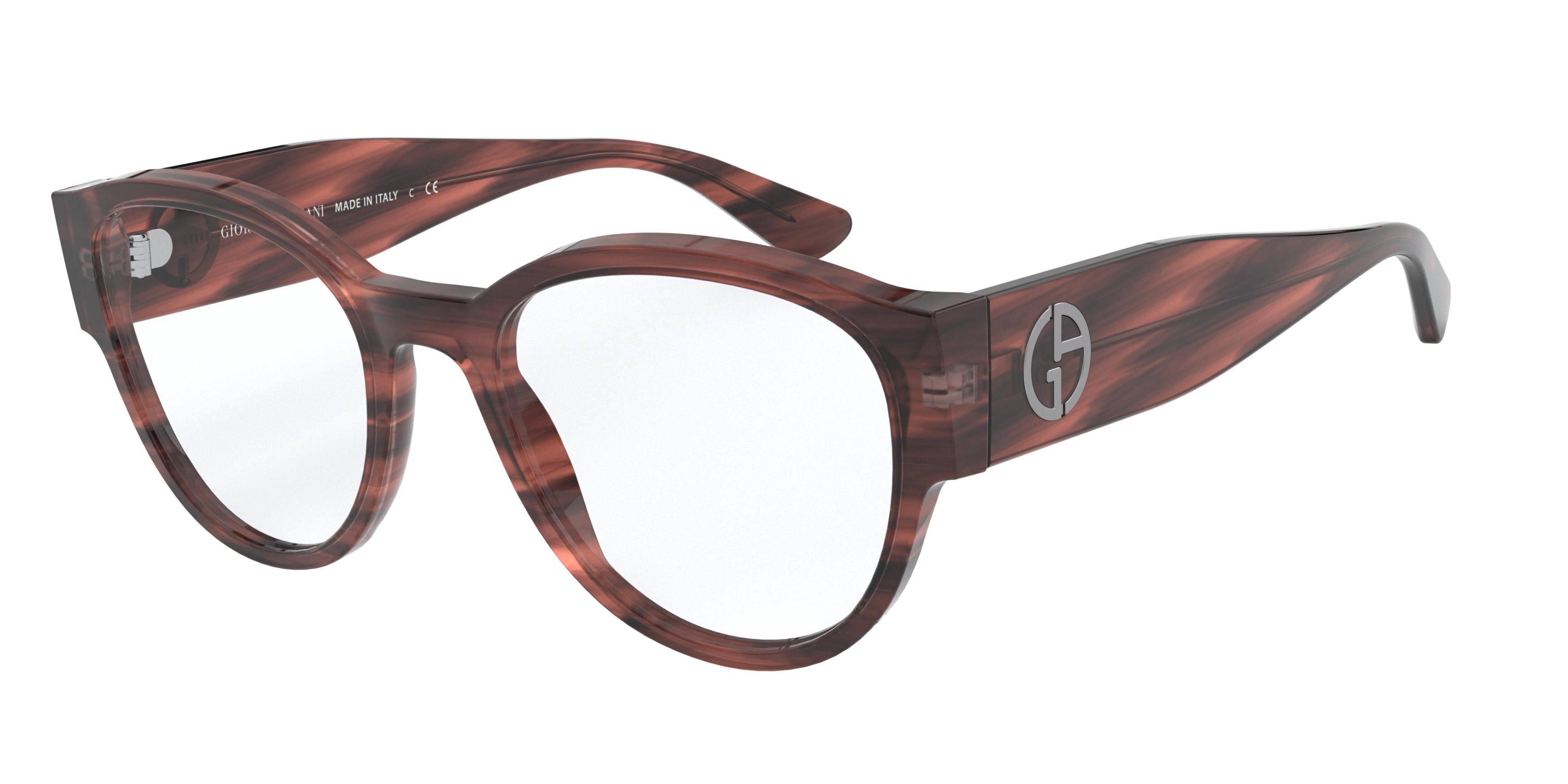 Giorgio Armani AR7189 Pillow Eyeglasses  5818-Striped Pink 52-140-20 - Color Map Pink
