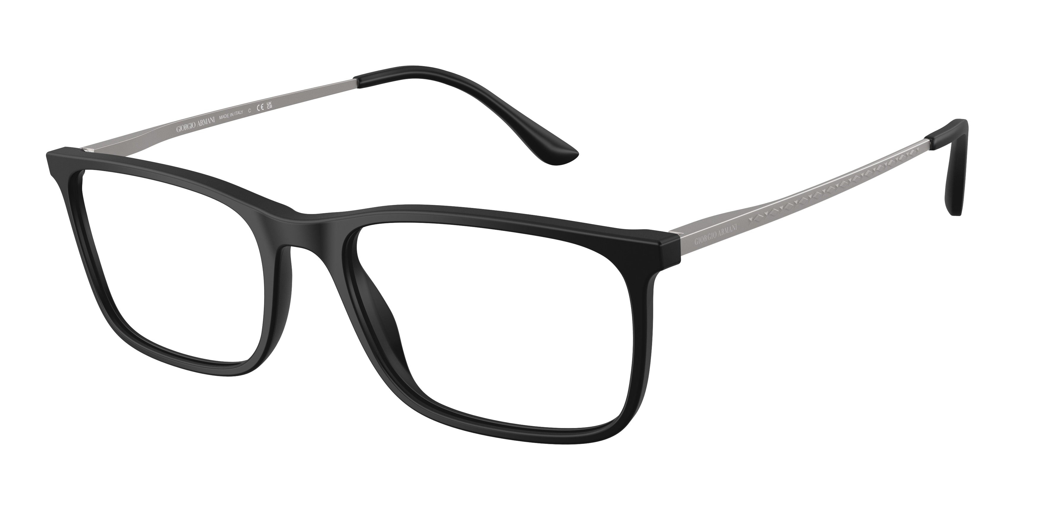 Giorgio Armani AR7199 Rectangle Eyeglasses  5042-Matte Black 57-150-19 - Color Map Black