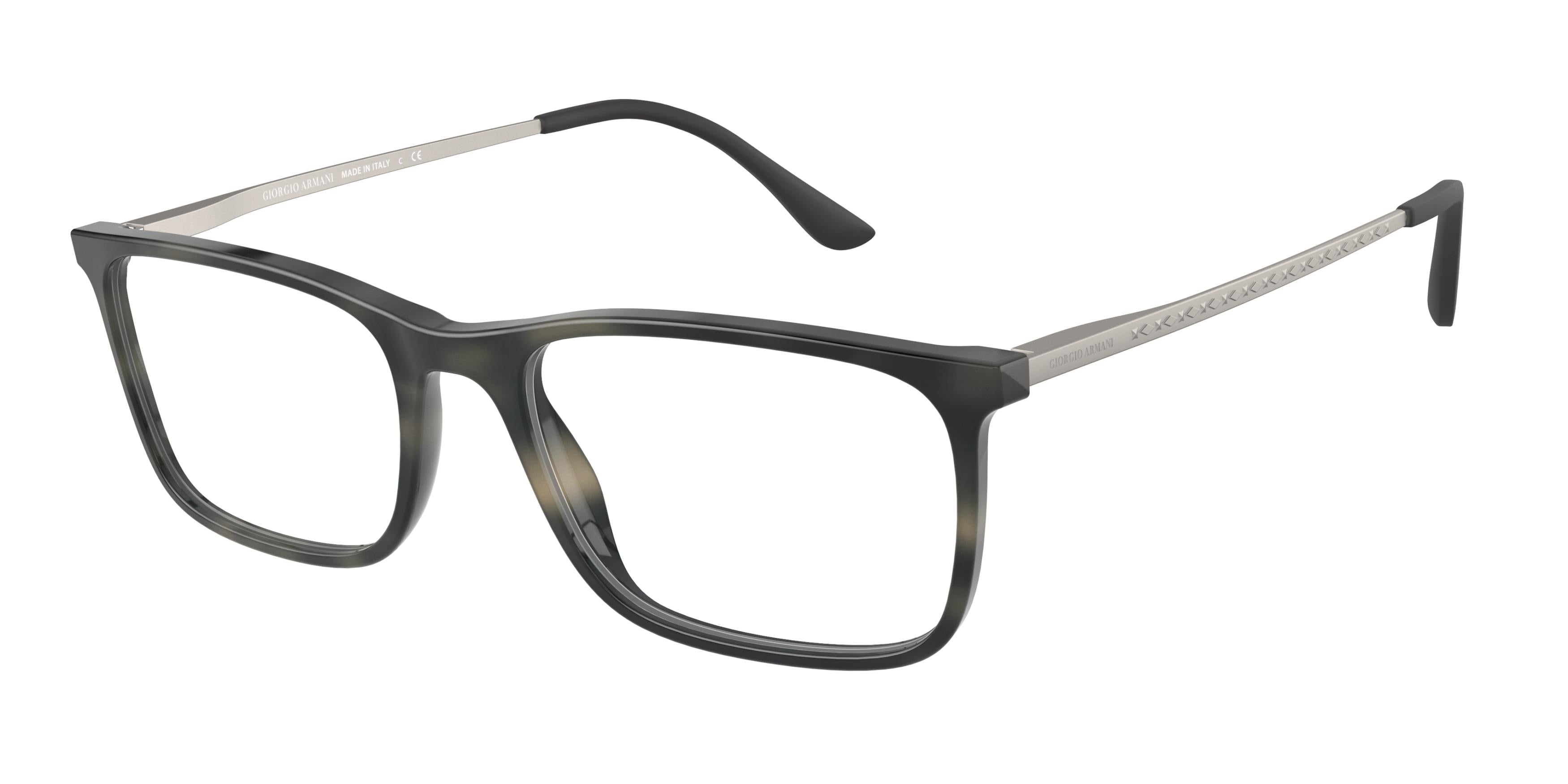Giorgio Armani AR7199 Rectangle Eyeglasses  5572-Grey Havana 57-150-19 - Color Map Tortoise