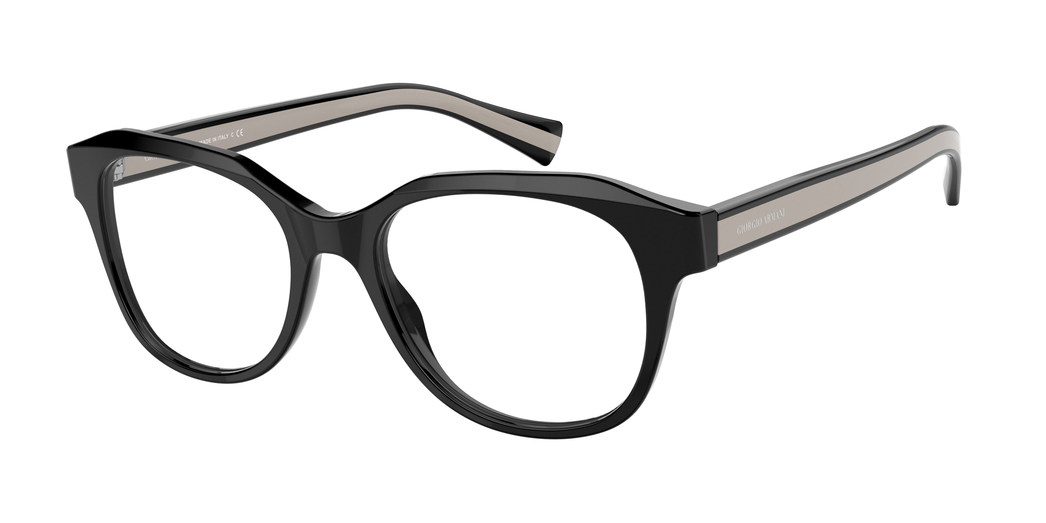 Giorgio Armani AR7201 Square Eyeglasses  5001-Black 51-140-18 - Color Map Black
