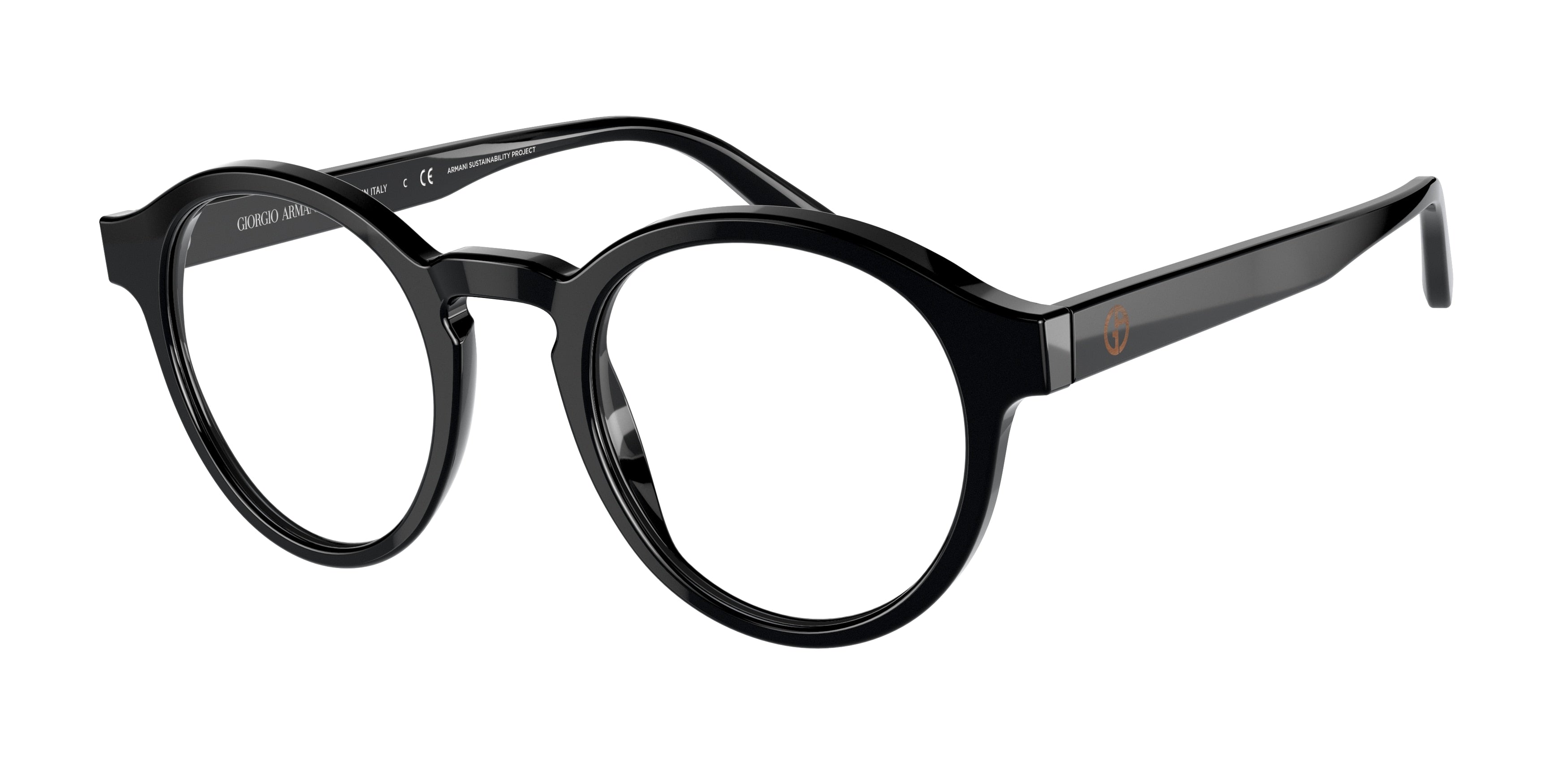 Giorgio Armani AR7206 Phantos Eyeglasses  5875-Black 48-145-22 - Color Map Black
