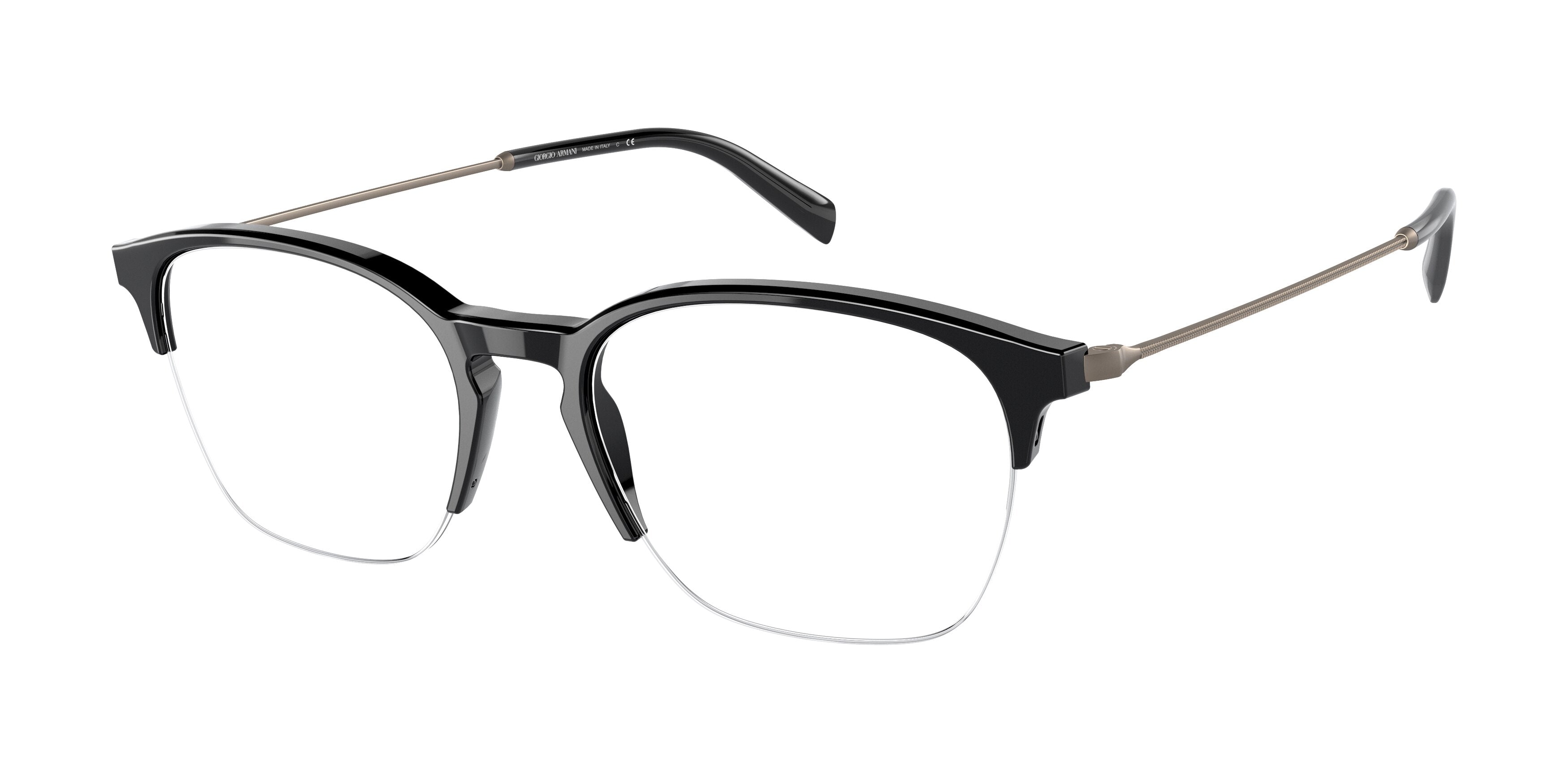 Giorgio Armani AR7210F Phantos Eyeglasses  5001-Black 53-145-19 - Color Map Black