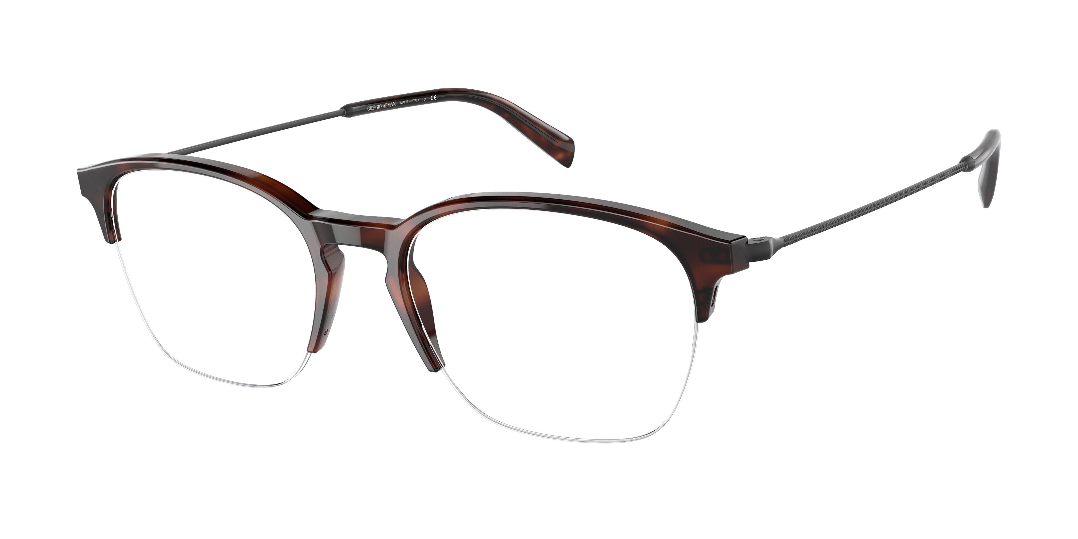 Giorgio Armani AR7210F Phantos Eyeglasses  5686-Red Havana 53-145-19 - Color Map Red