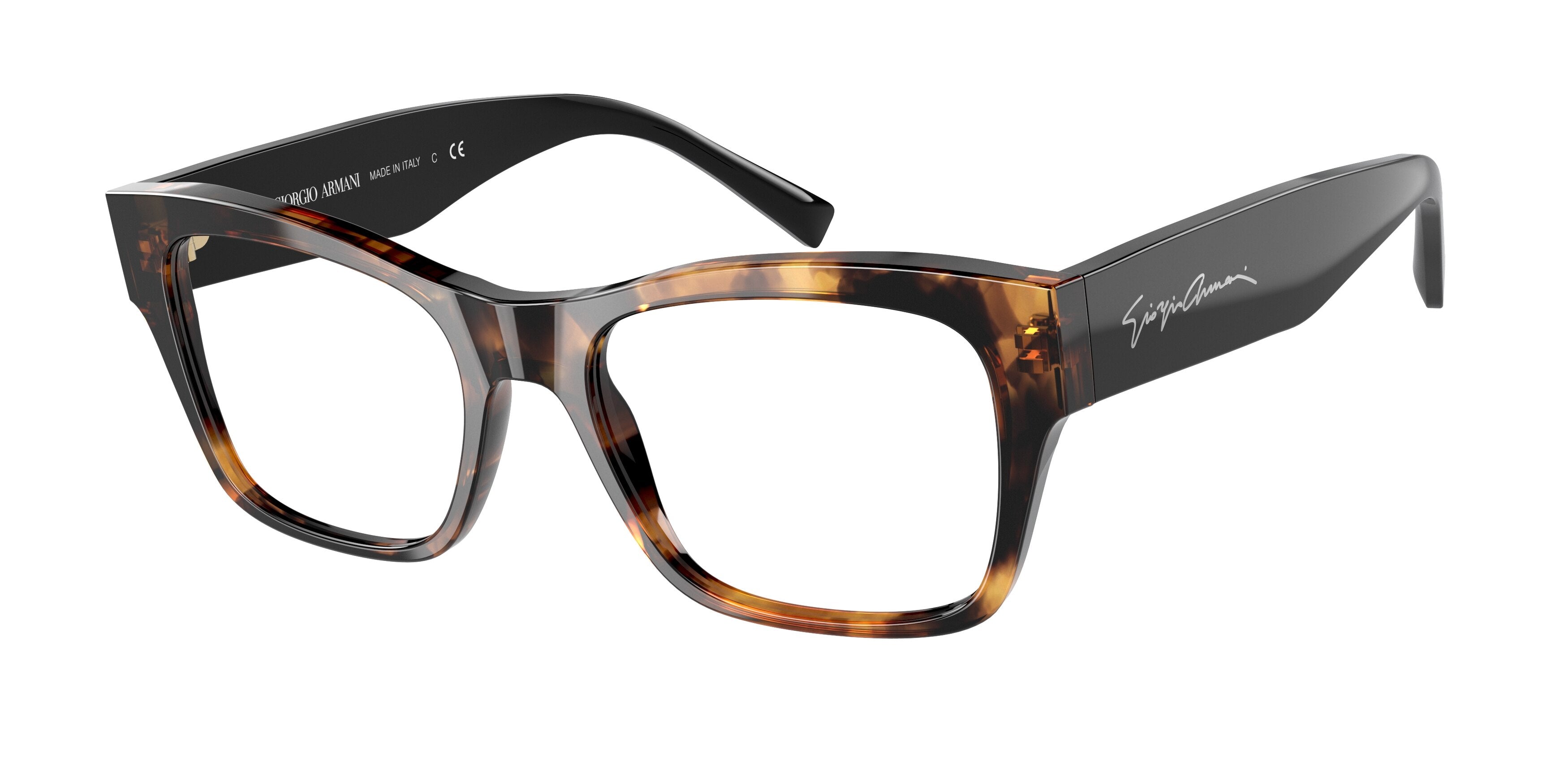 Giorgio Armani AR7212 Rectangle Eyeglasses  5825-Honey Havana 52-140-18 - Color Map Tortoise