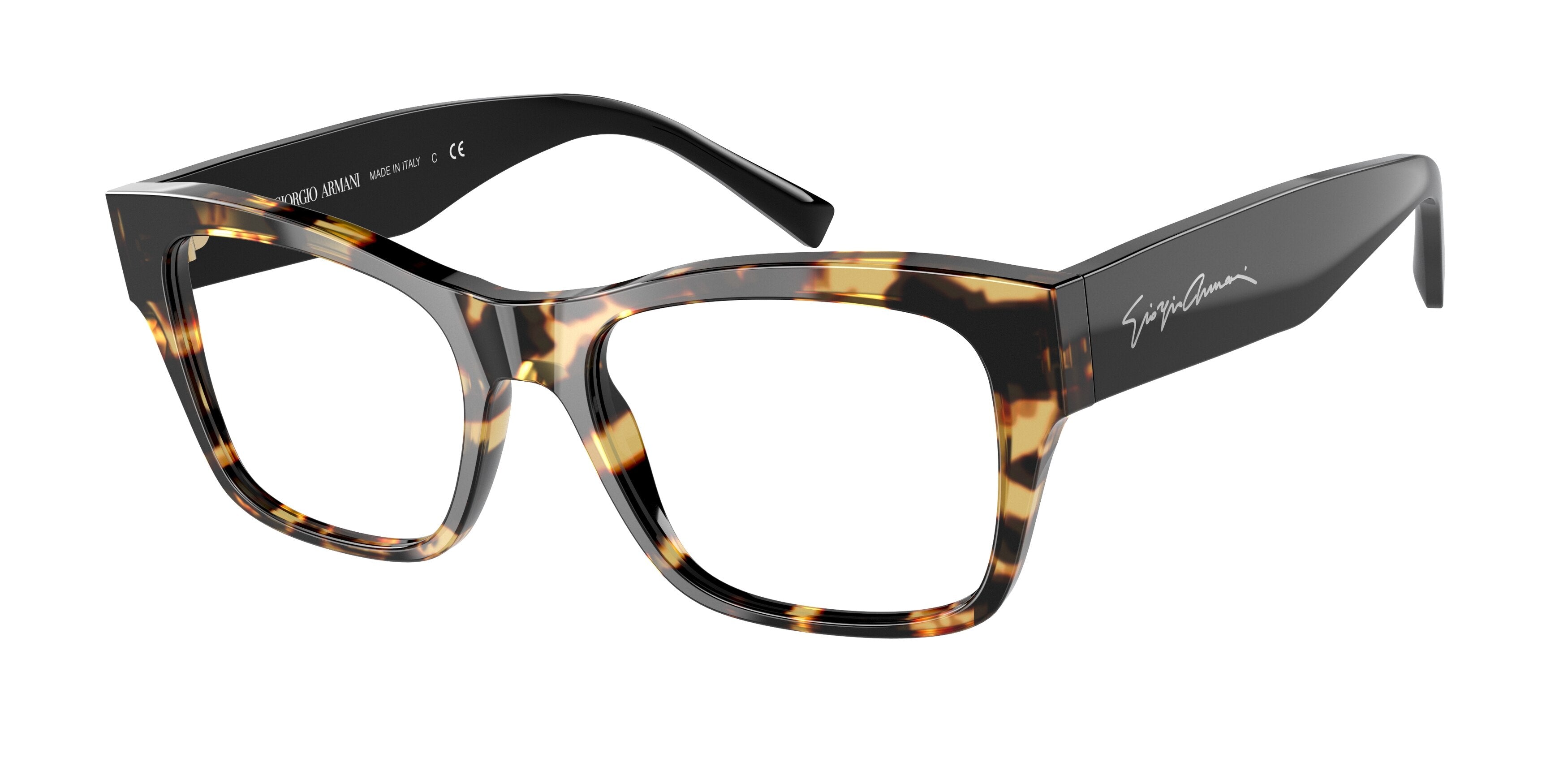 Giorgio Armani AR7212 Rectangle Eyeglasses  5839-Light Havana 52-140-18 - Color Map Tortoise