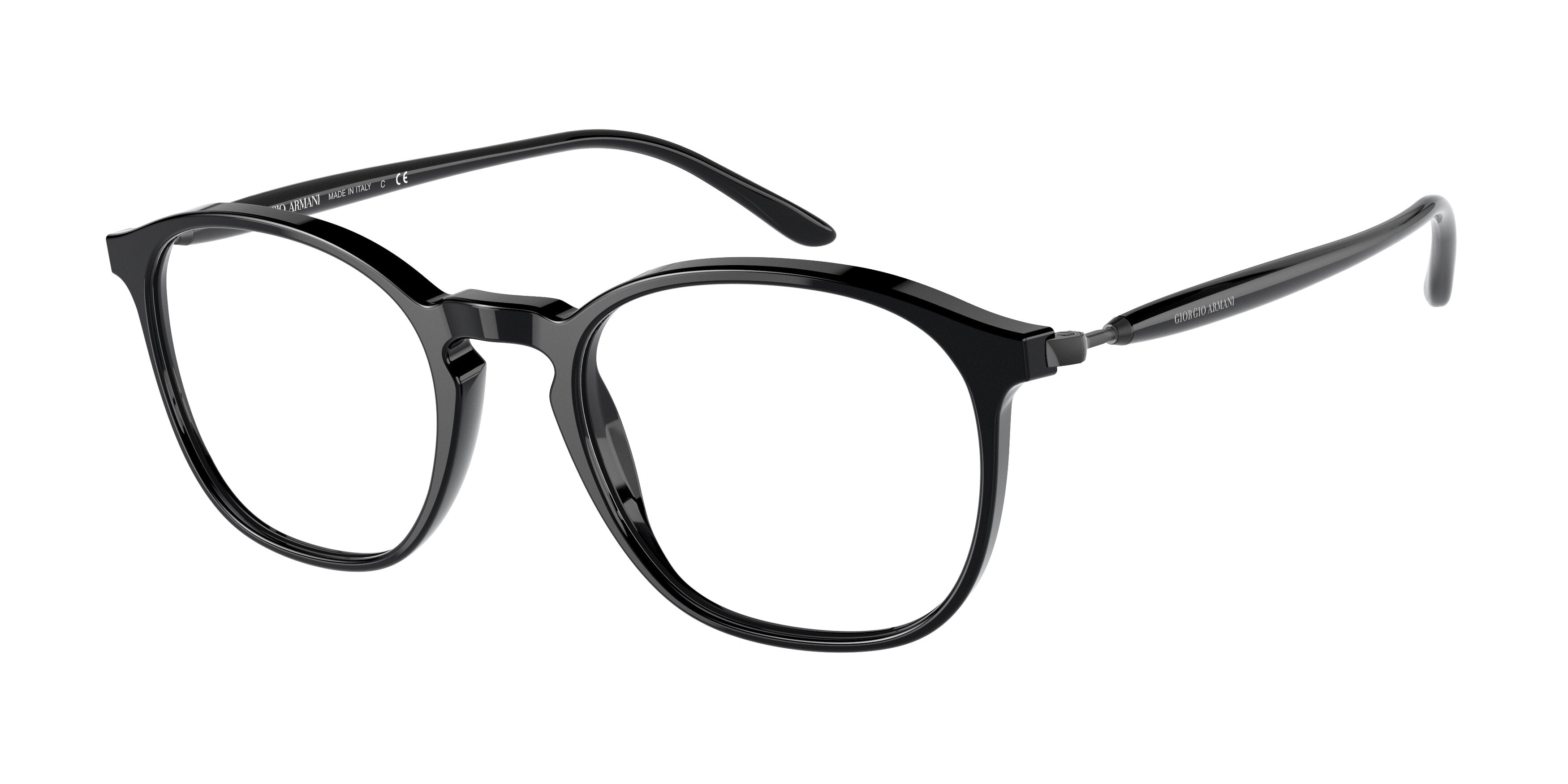 Giorgio Armani AR7213F Phantos Eyeglasses  5001-Black 52-145-20 - Color Map Black