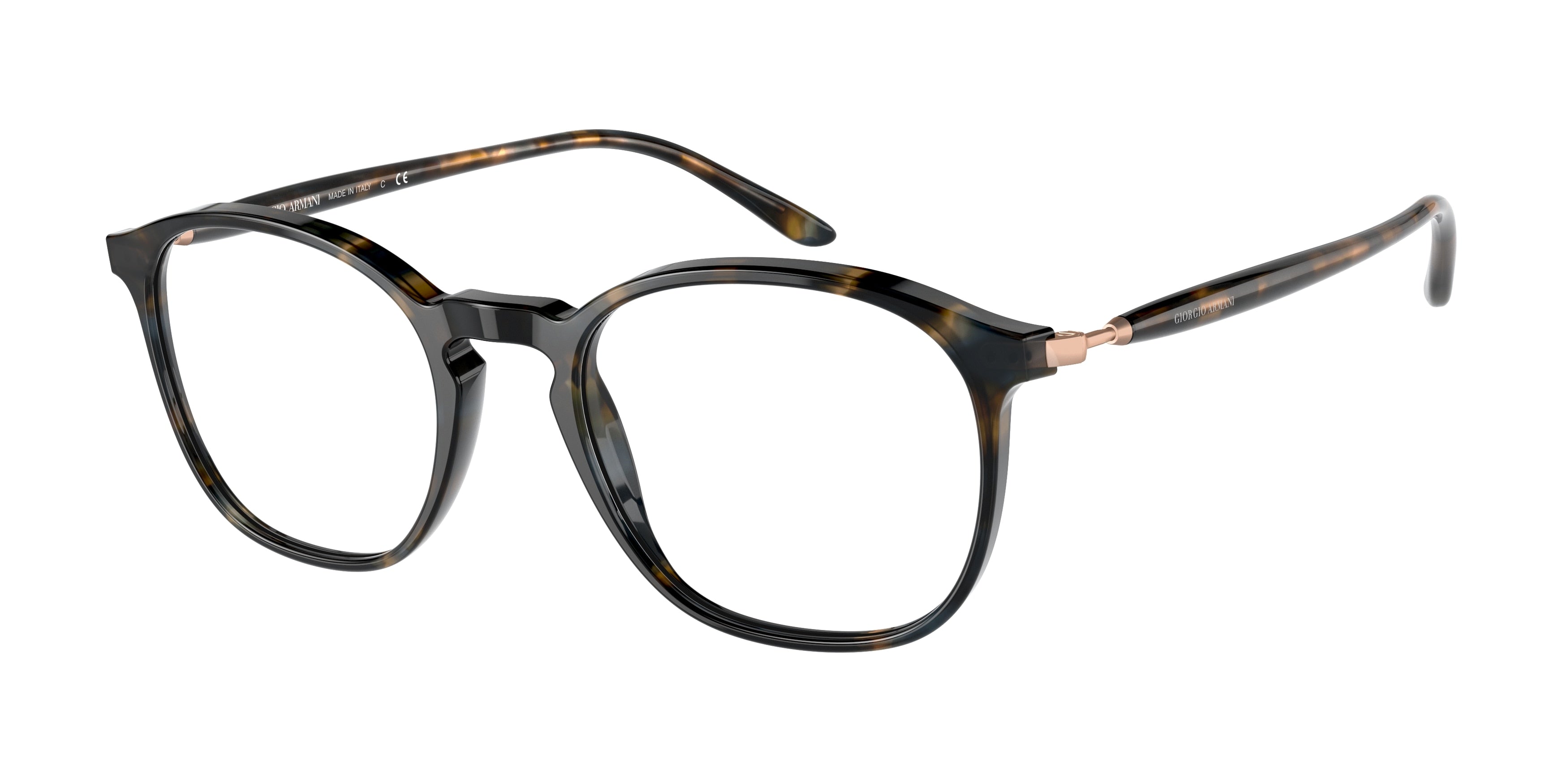 Giorgio Armani AR7213 Phantos Eyeglasses  5411-Blue Havana 51-145-20 - Color Map Blue
