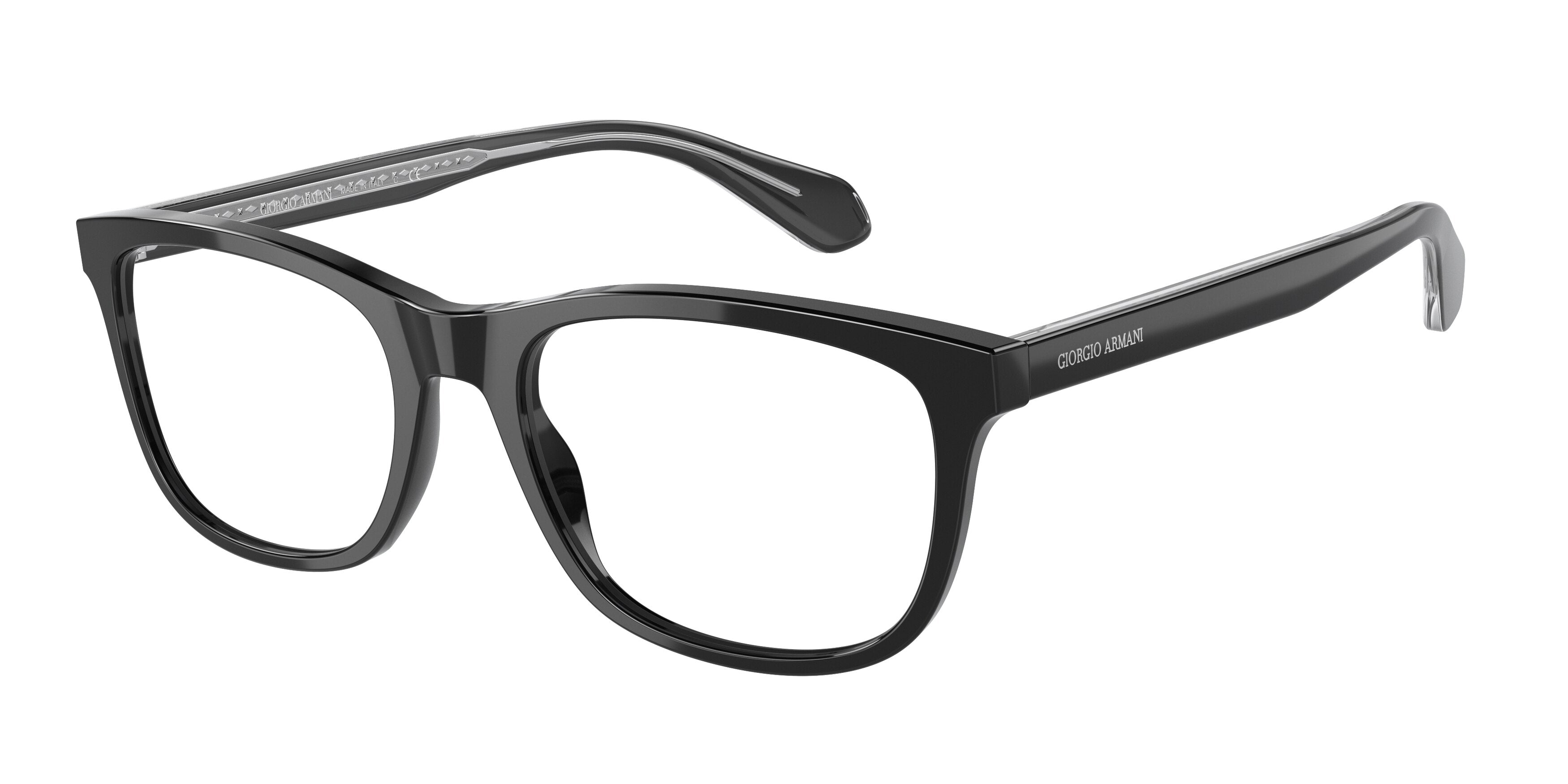 Giorgio Armani AR7215F Rectangle Eyeglasses  5875-Black 56-145-19 - Color Map Black