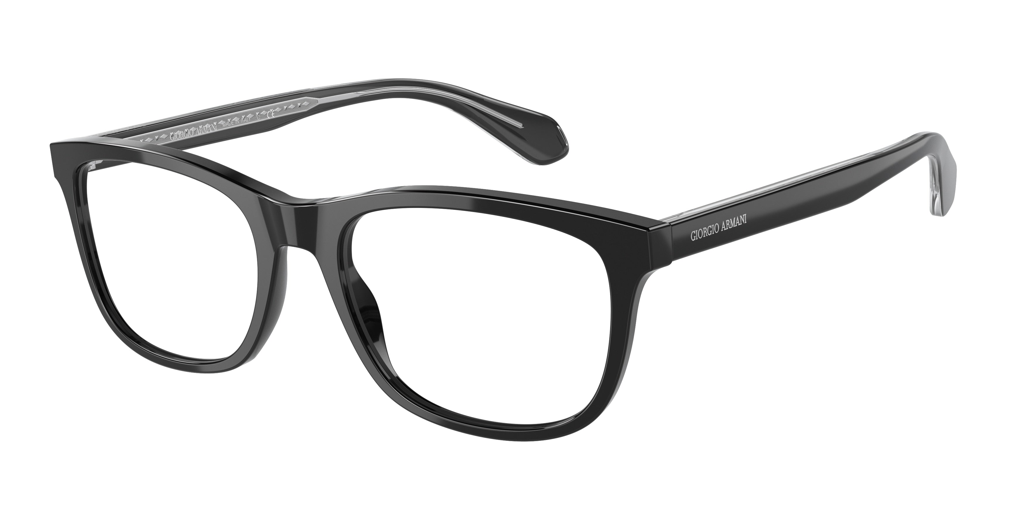 Giorgio Armani AR7215 Rectangle Eyeglasses  5875-Black 55-145-19 - Color Map Black