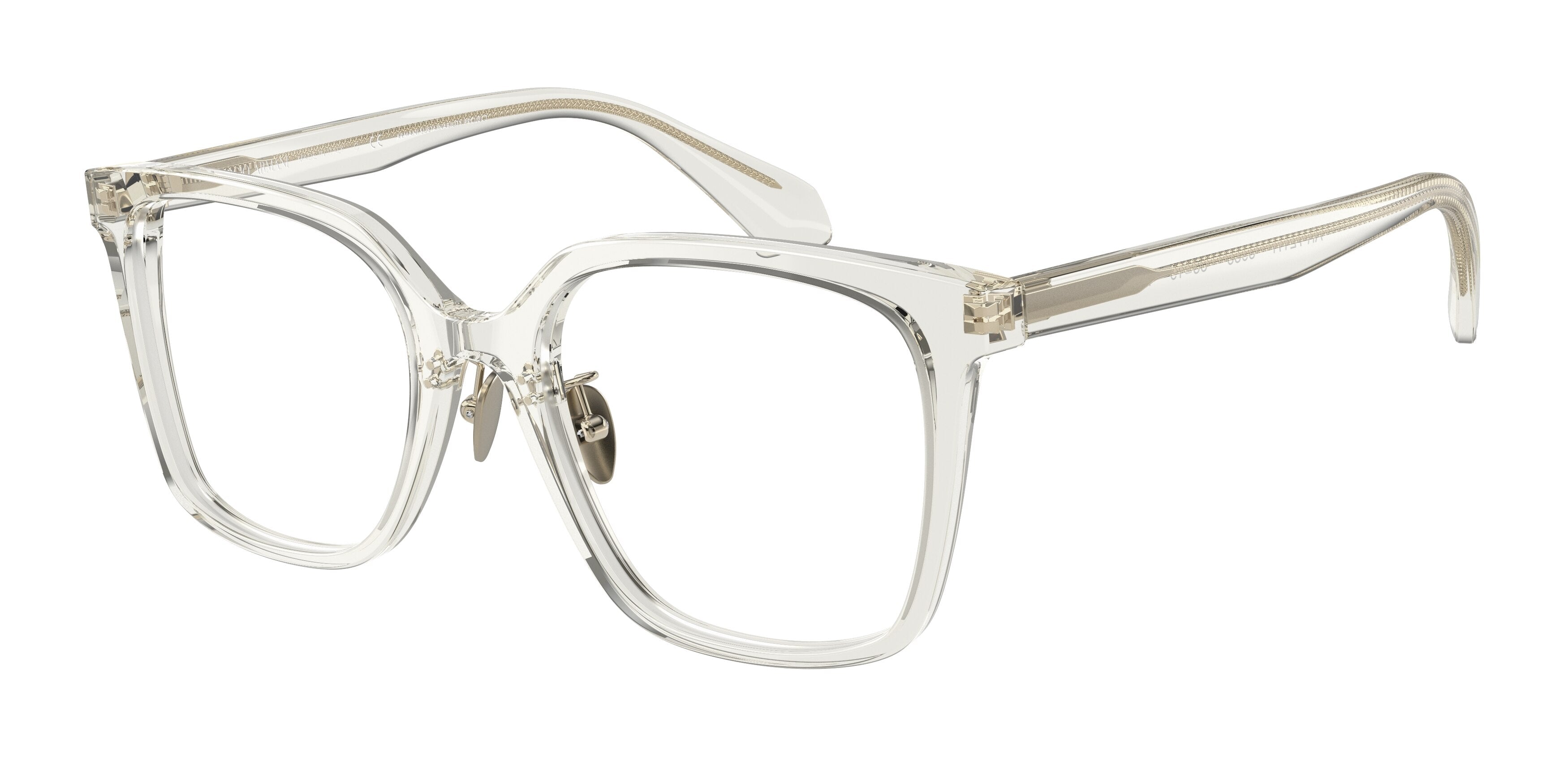 Giorgio Armani AR7217F Square Eyeglasses  5935-Transparent Yellow 53-140-19 - Color Map Yellow