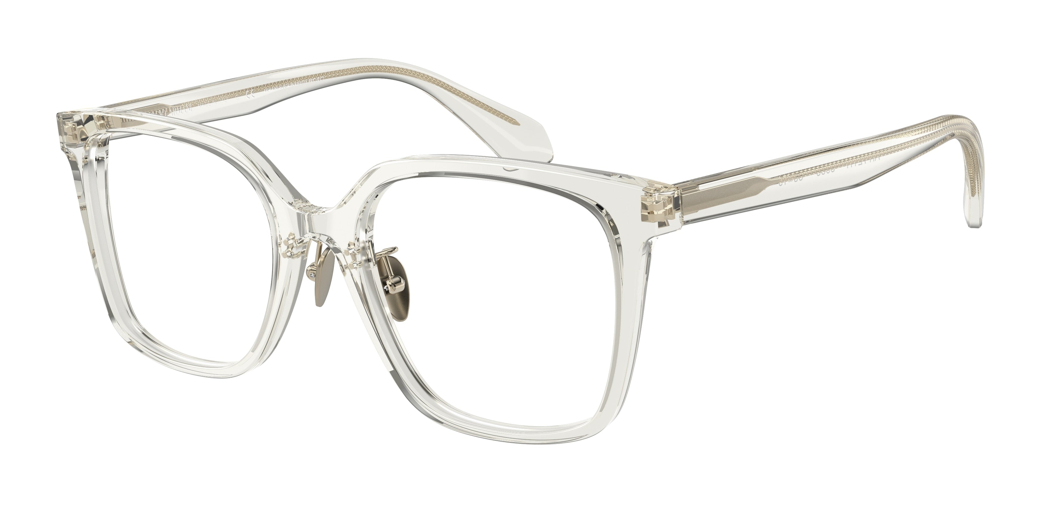 Giorgio Armani AR7217F Square Eyeglasses  5935-Transparent Yellow 53-140-19 - Color Map Yellow