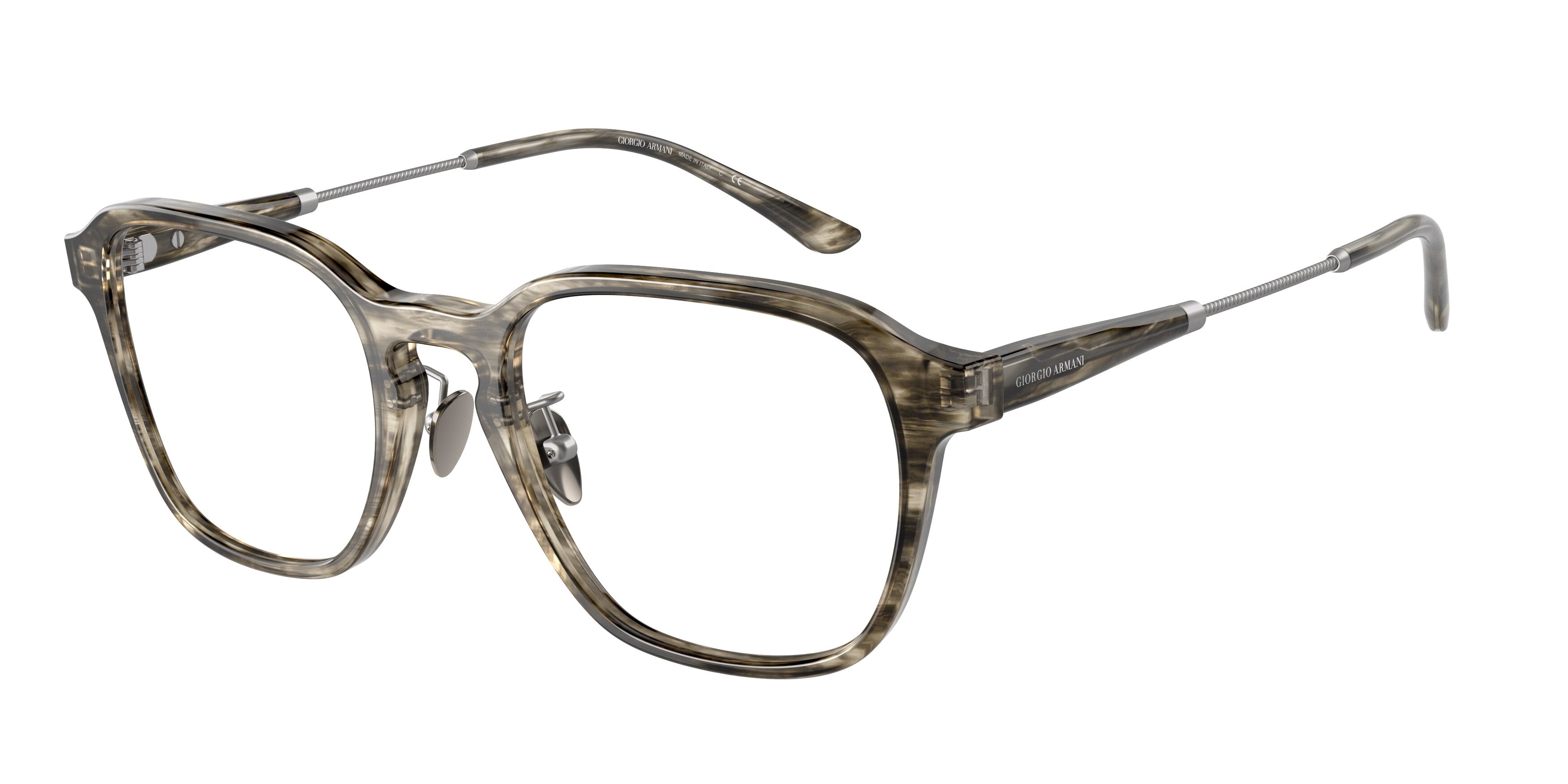 Giorgio Armani AR7220 Pillow Eyeglasses  5922-Striped Grey 52-145-20 - Color Map Grey