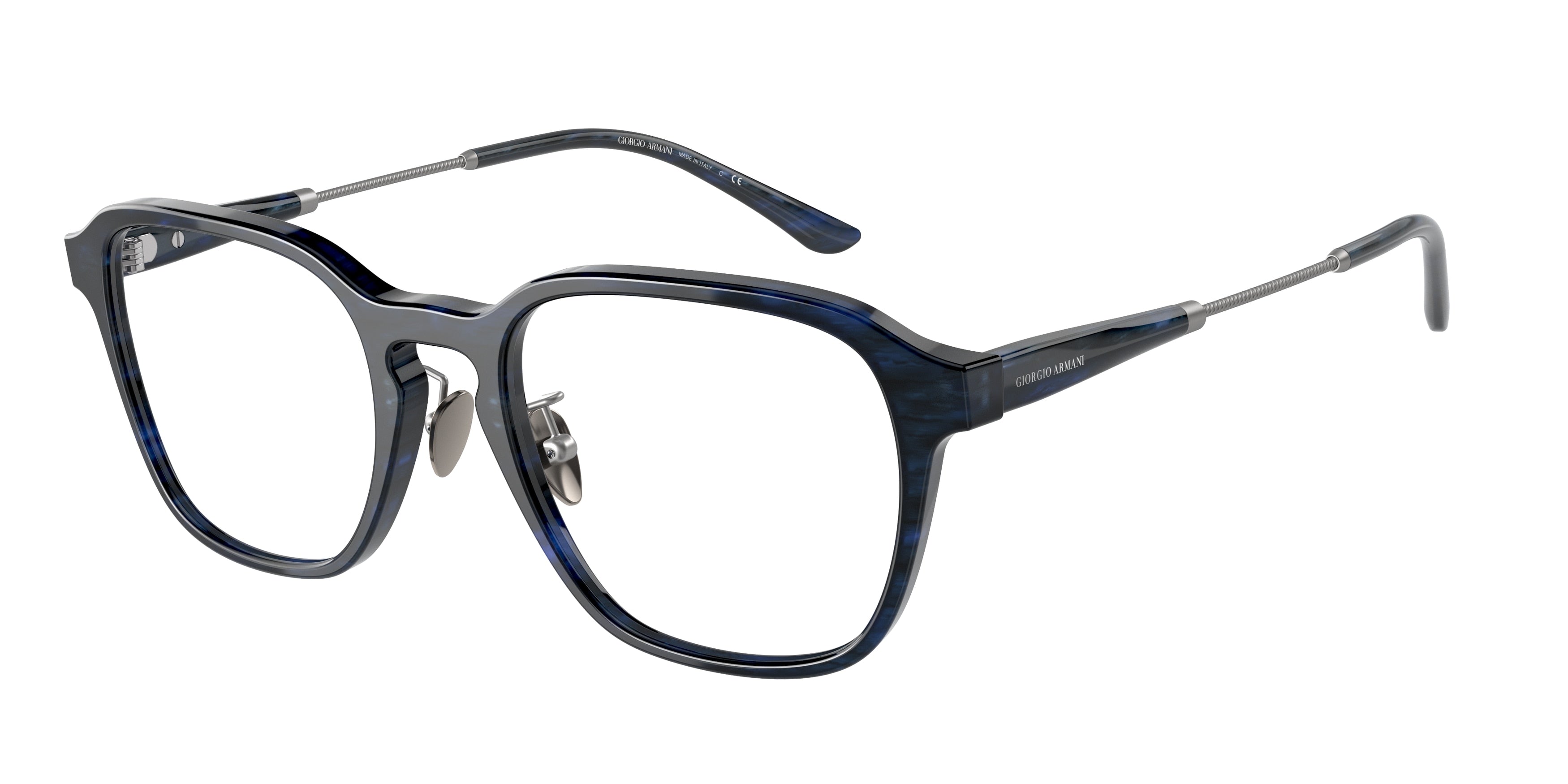 Giorgio Armani AR7220 Pillow Eyeglasses  5923-Striped Blue 52-145-20 - Color Map Blue
