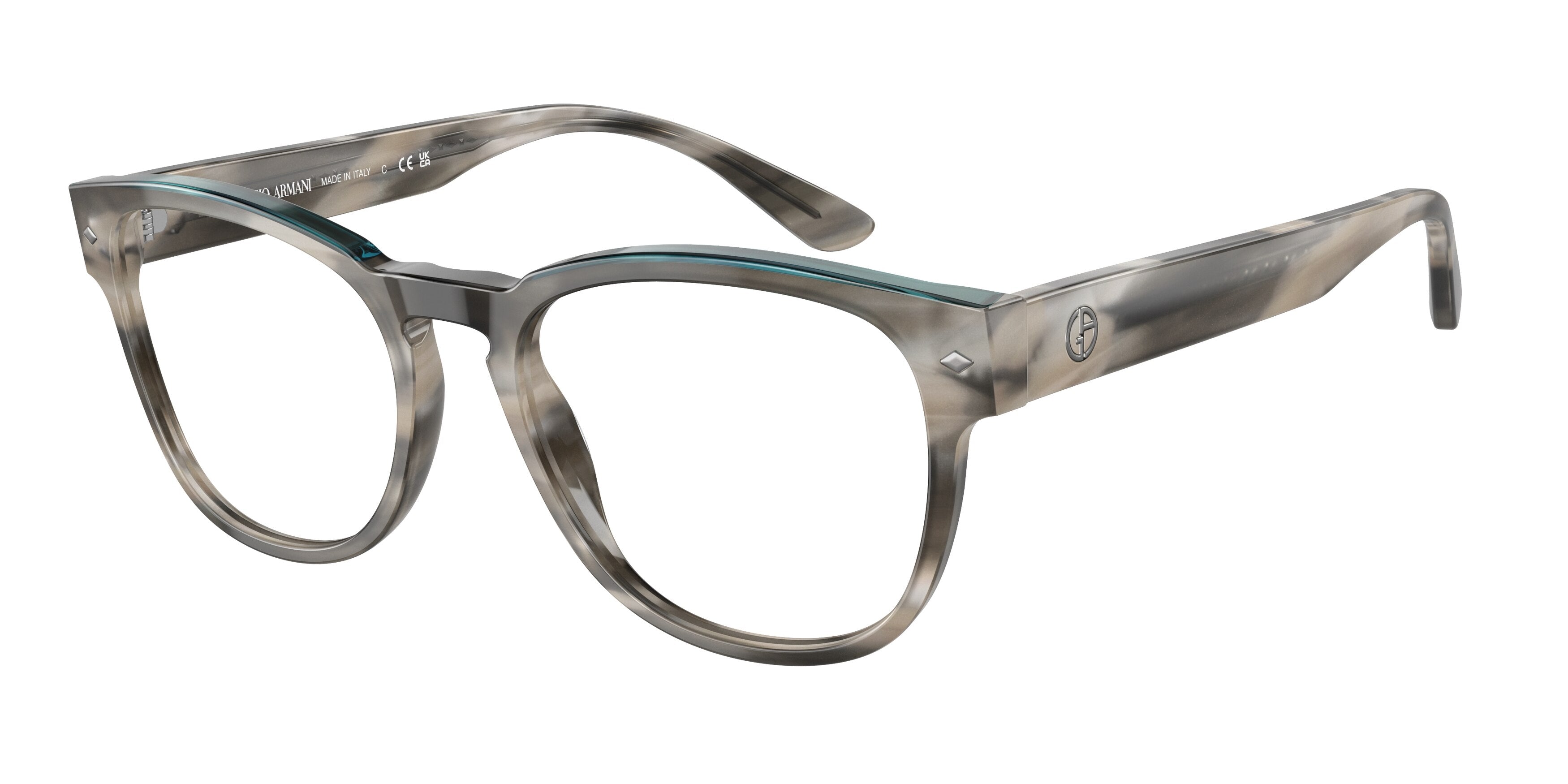 Giorgio Armani AR7223 Phantos Eyeglasses  5927-Striped Grey/Blue 54-145-19 - Color Map Grey