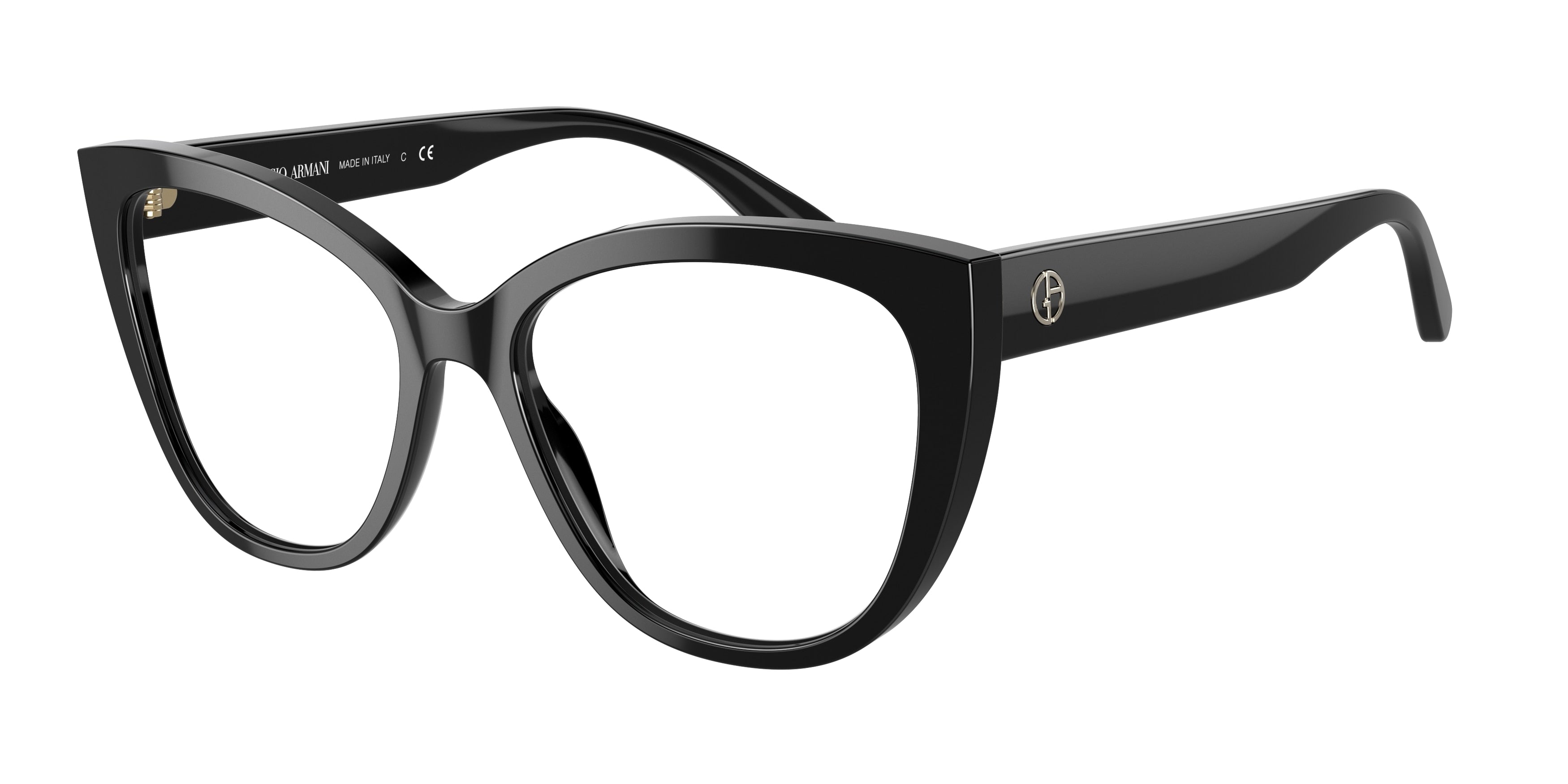 Giorgio Armani AR7224 Cat Eye Eyeglasses  5001-Black 54-140-17 - Color Map Black