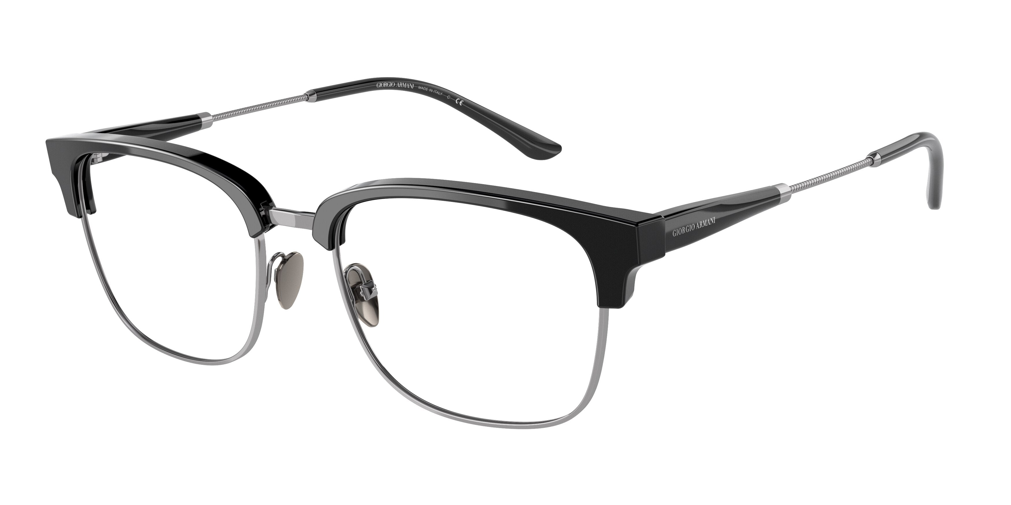 Giorgio Armani AR7225 Rectangle Eyeglasses  5001-Black 52-145-19 - Color Map Black