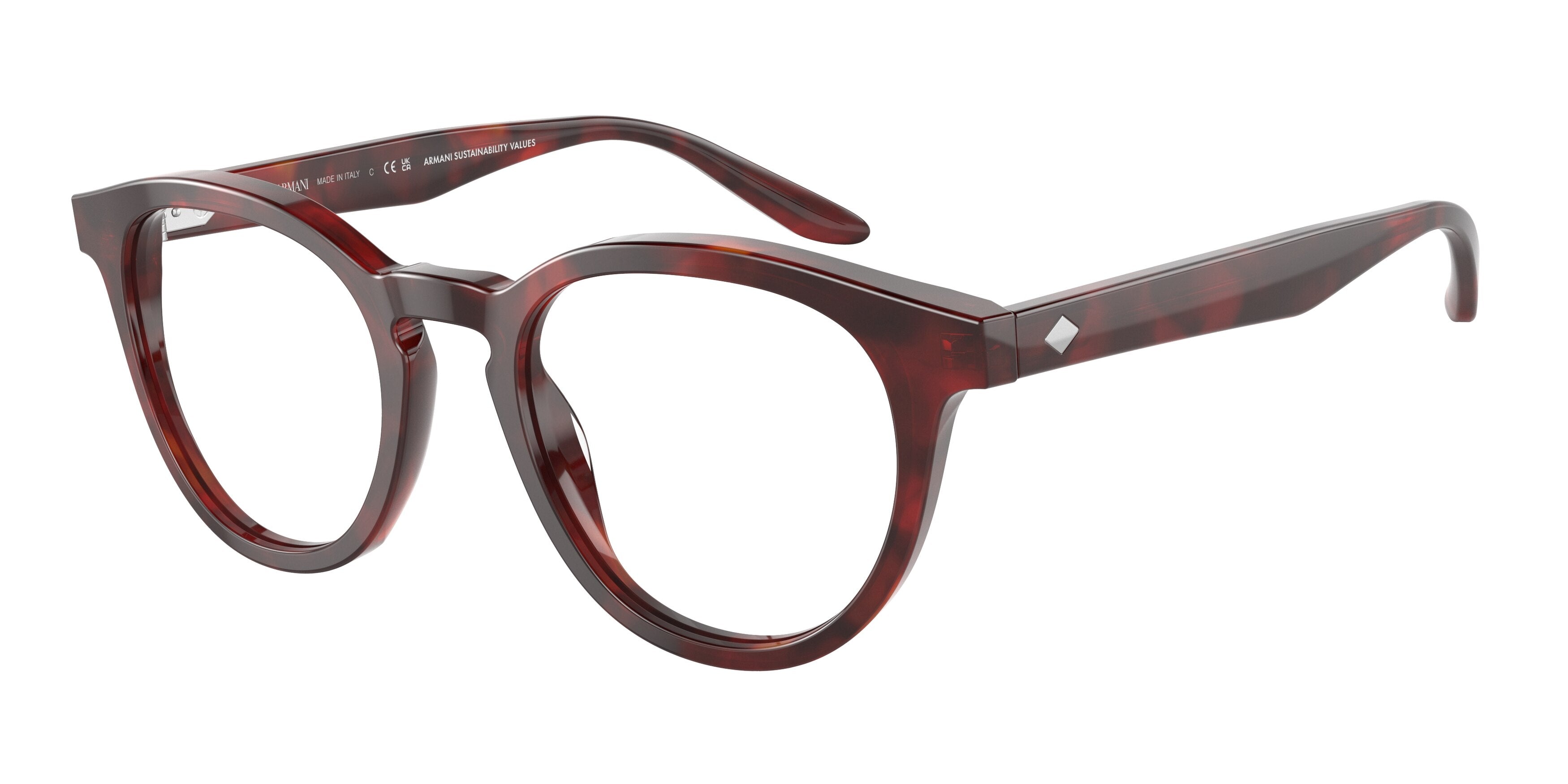 Giorgio Armani AR7227F Phantos Eyeglasses  5962-Red Havana 53-145-21 - Color Map Tortoise