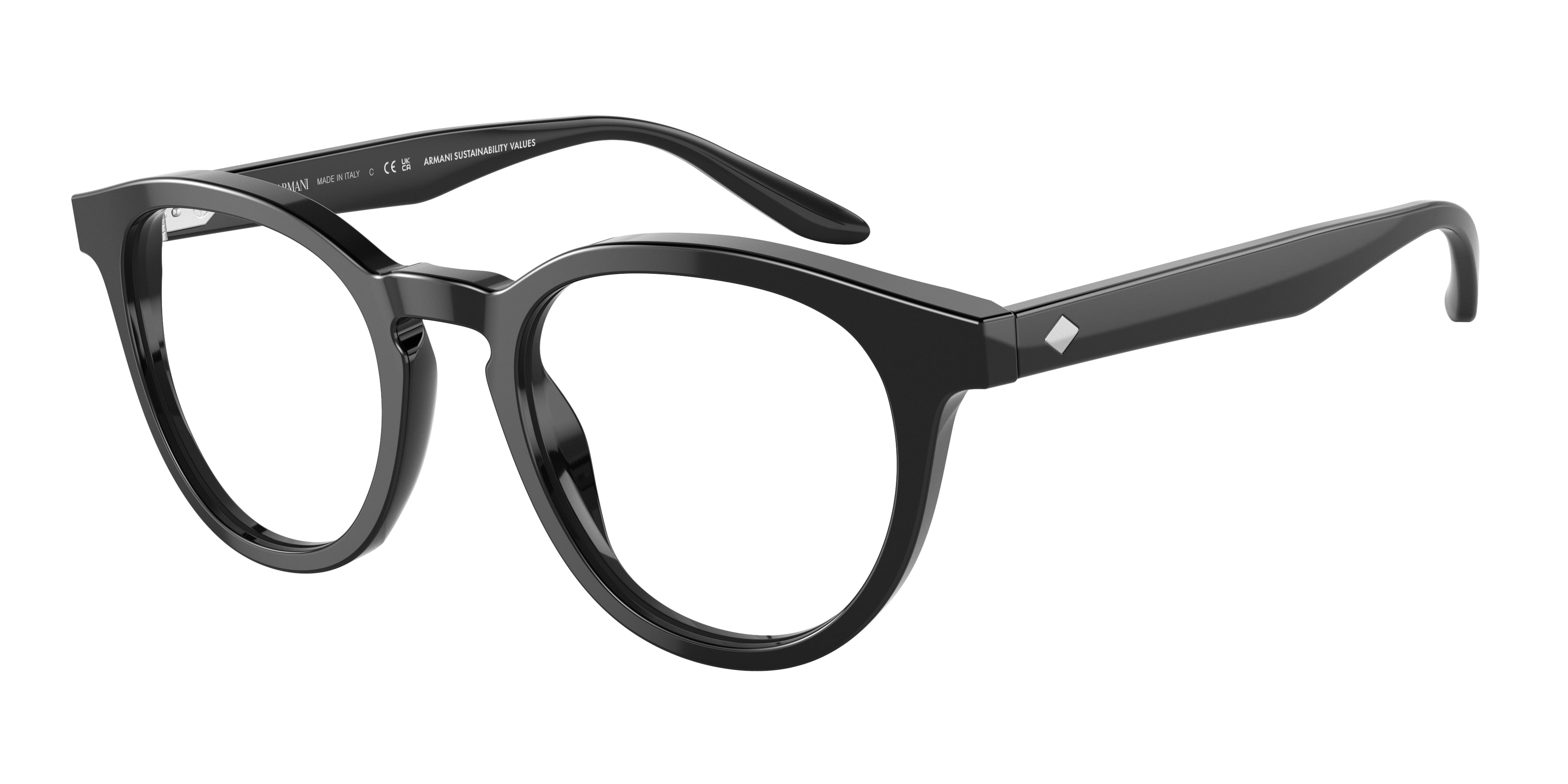 Giorgio Armani AR7227 Phantos Eyeglasses  5875-Black 50-145-21 - Color Map Black