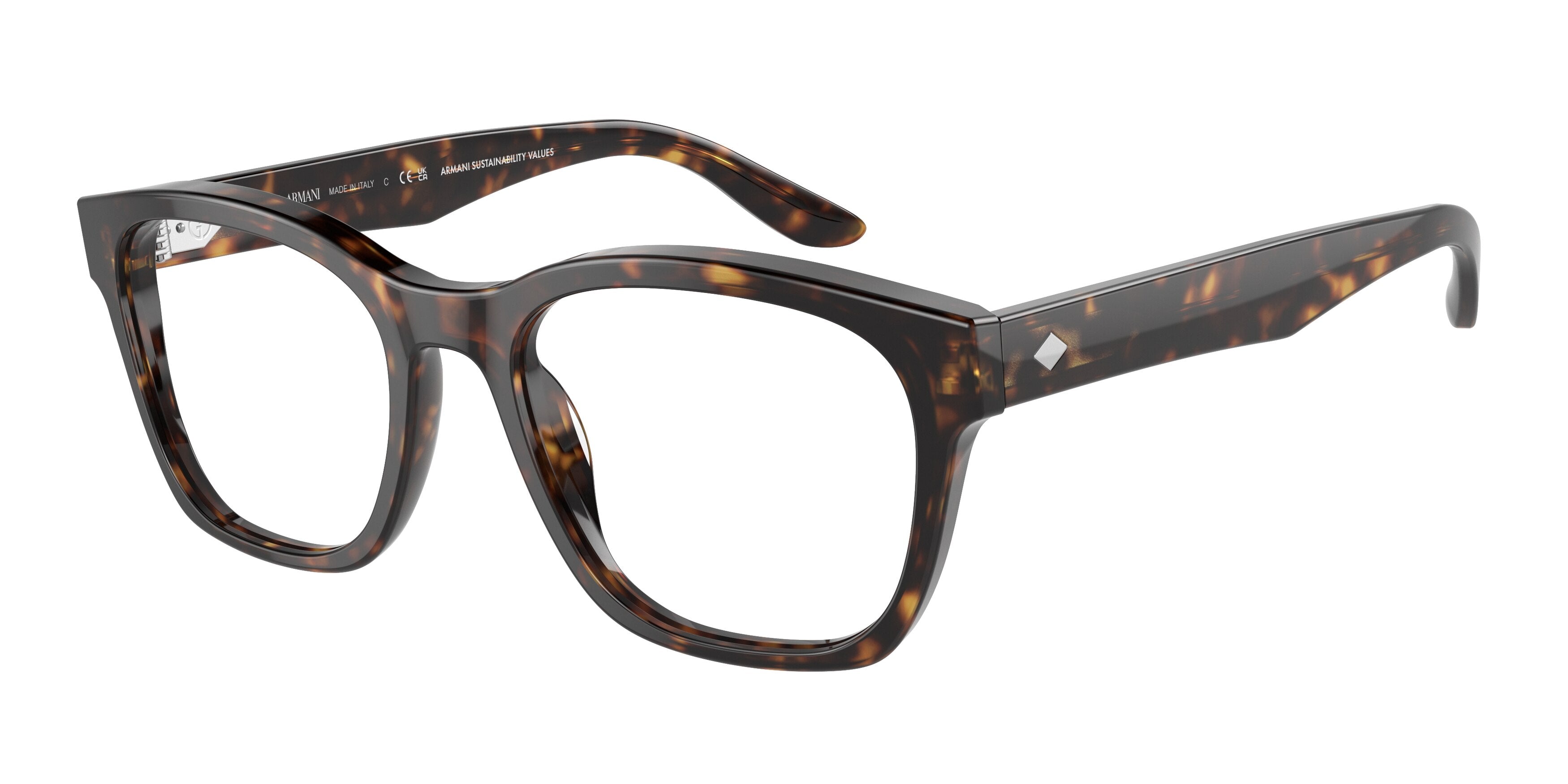 Giorgio Armani AR7229 Pillow Eyeglasses  5879-Havana 53-145-19 - Color Map Tortoise
