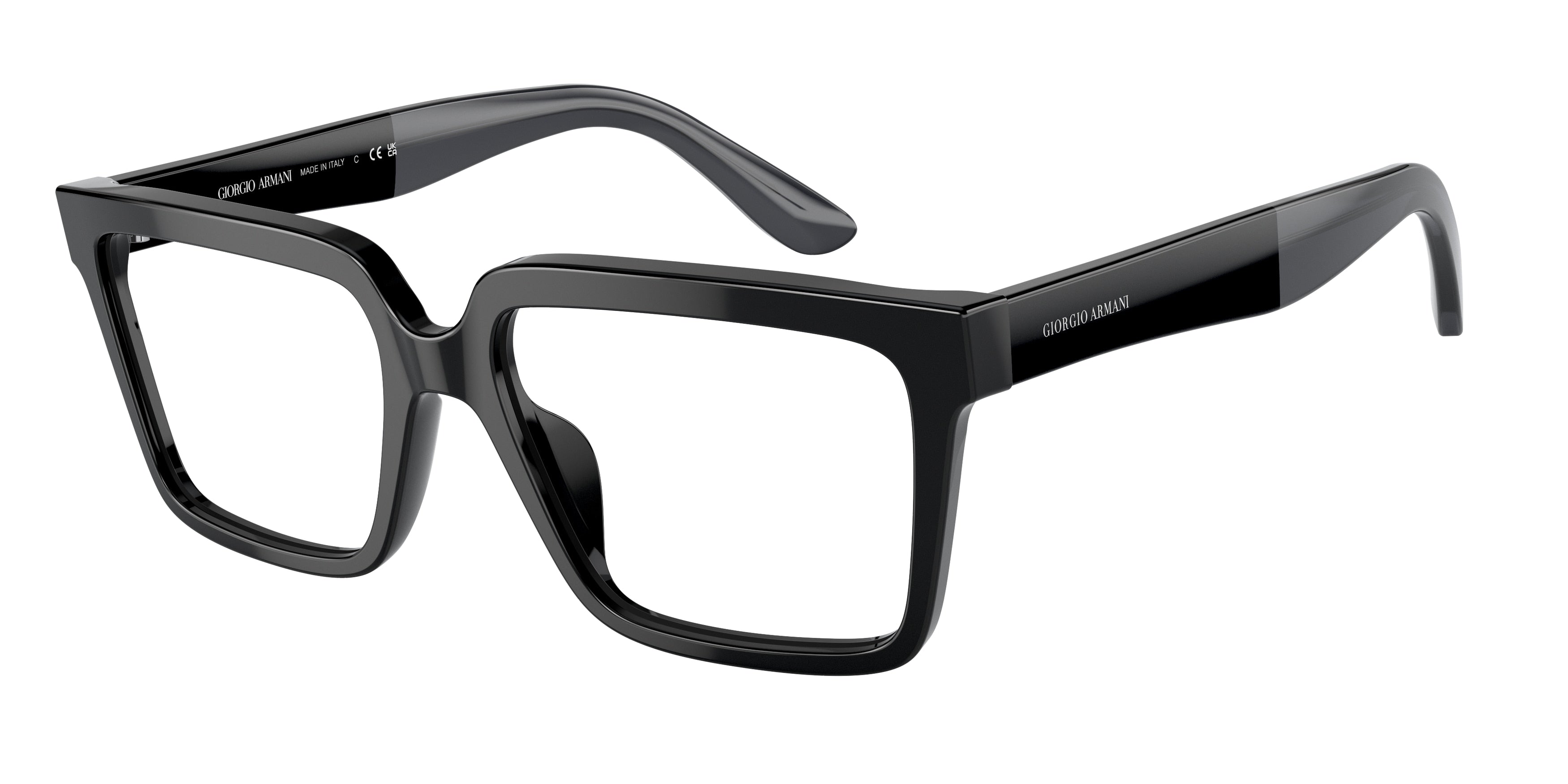 Giorgio Armani AR7230U Square Eyeglasses  5001-Black 55-145-17 - Color Map Black