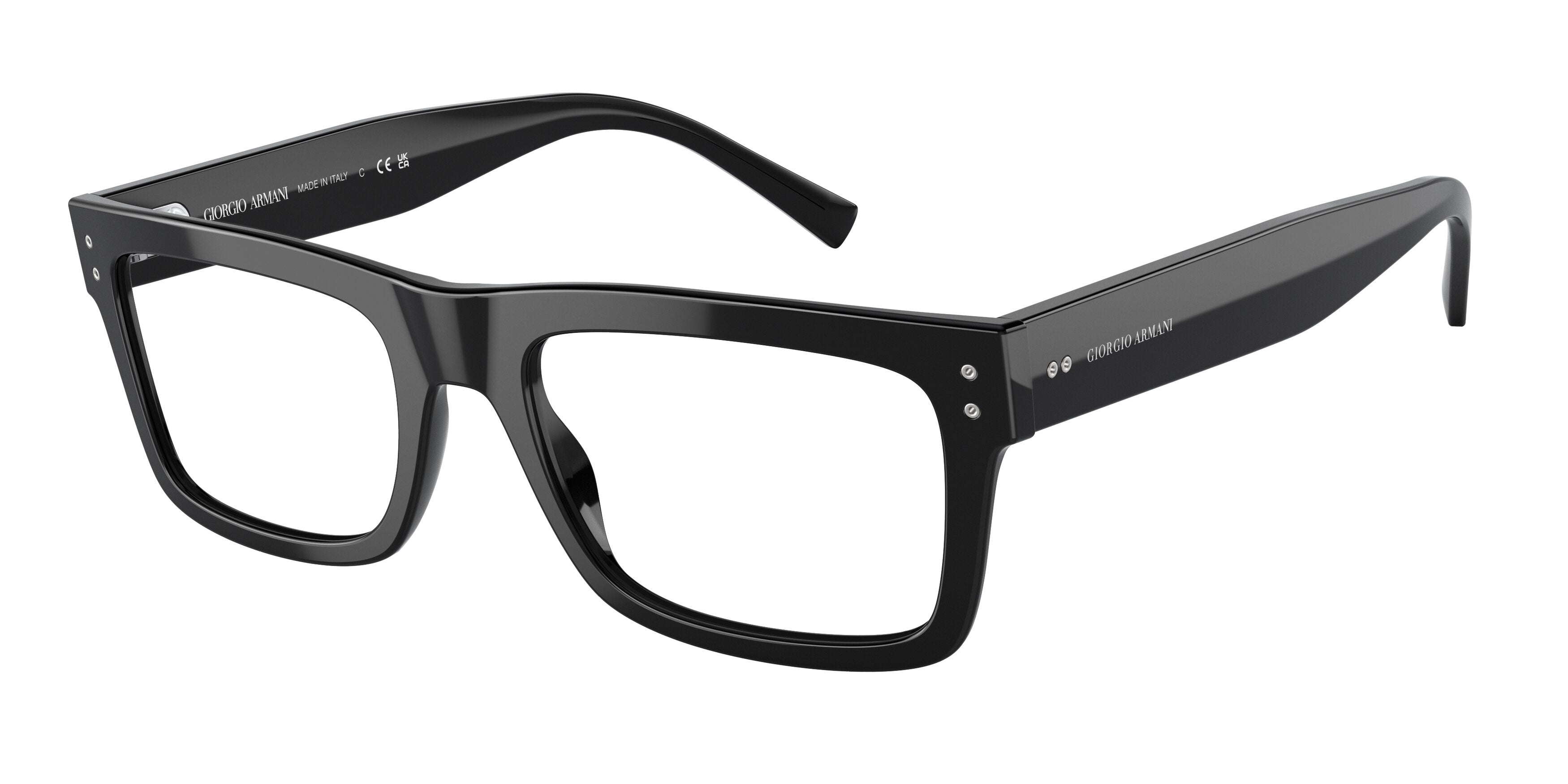 Giorgio Armani AR7232 Rectangle Eyeglasses  5001-Black 55-145-20 - Color Map Black