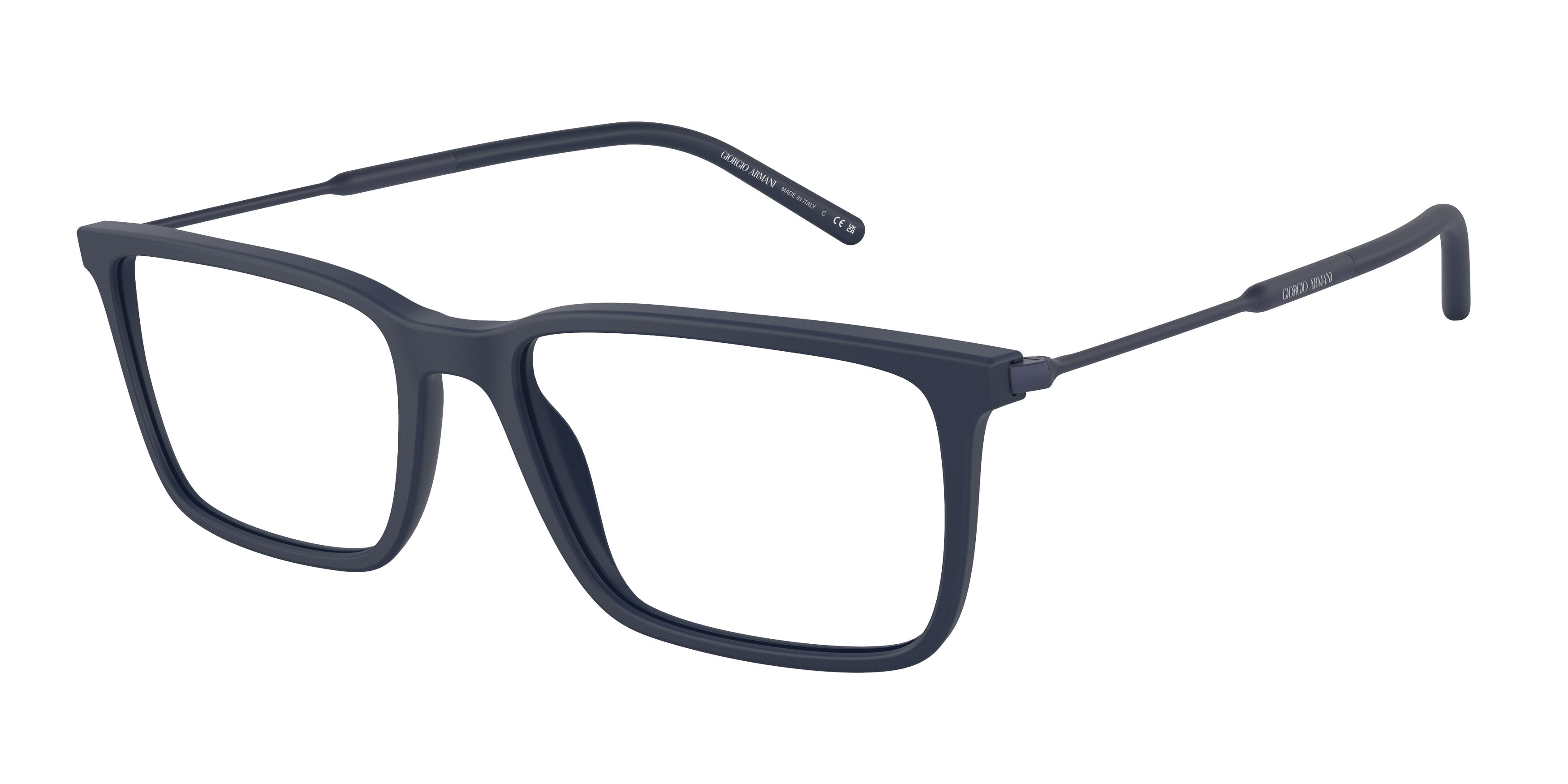 Giorgio Armani AR7233 Rectangle Eyeglasses  5543-Matte Blue 56-145-18 - Color Map Blue
