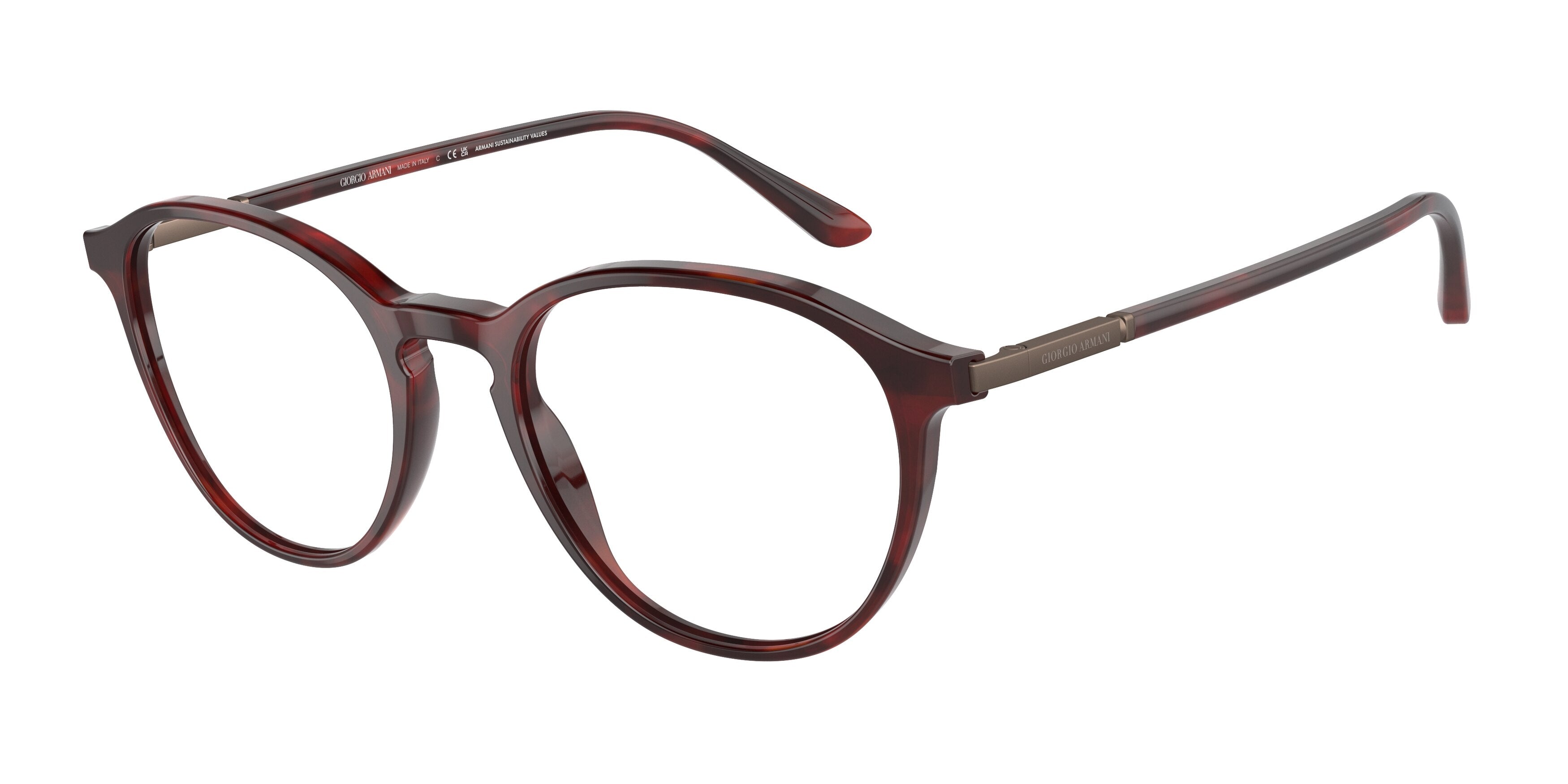 Giorgio Armani AR7237 Phantos Eyeglasses  5962-Red Havana 51-145-19 - Color Map Tortoise