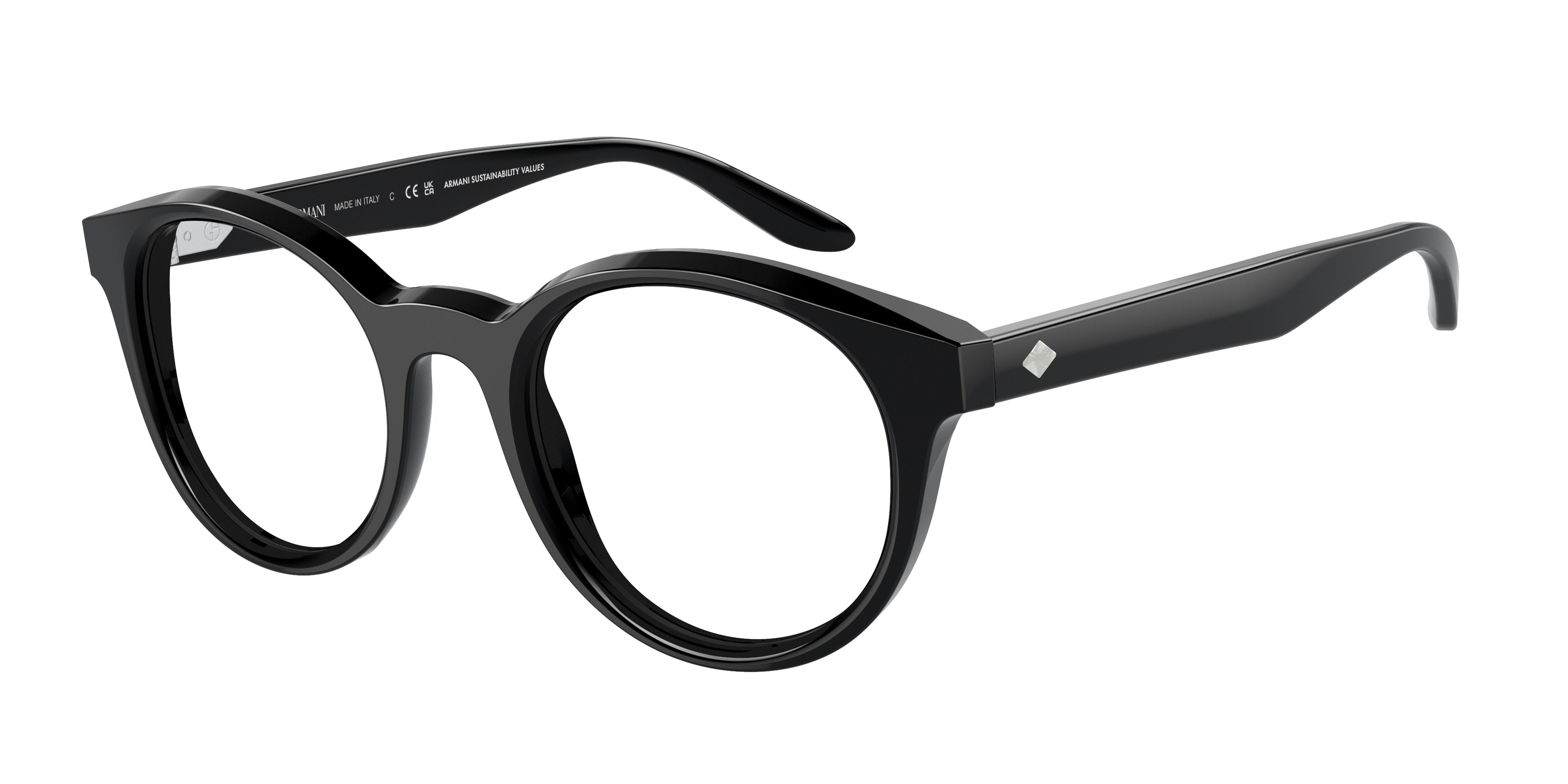 Giorgio Armani AR7239 Phantos Eyeglasses  5875-Black 49-140-21 - Color Map Black