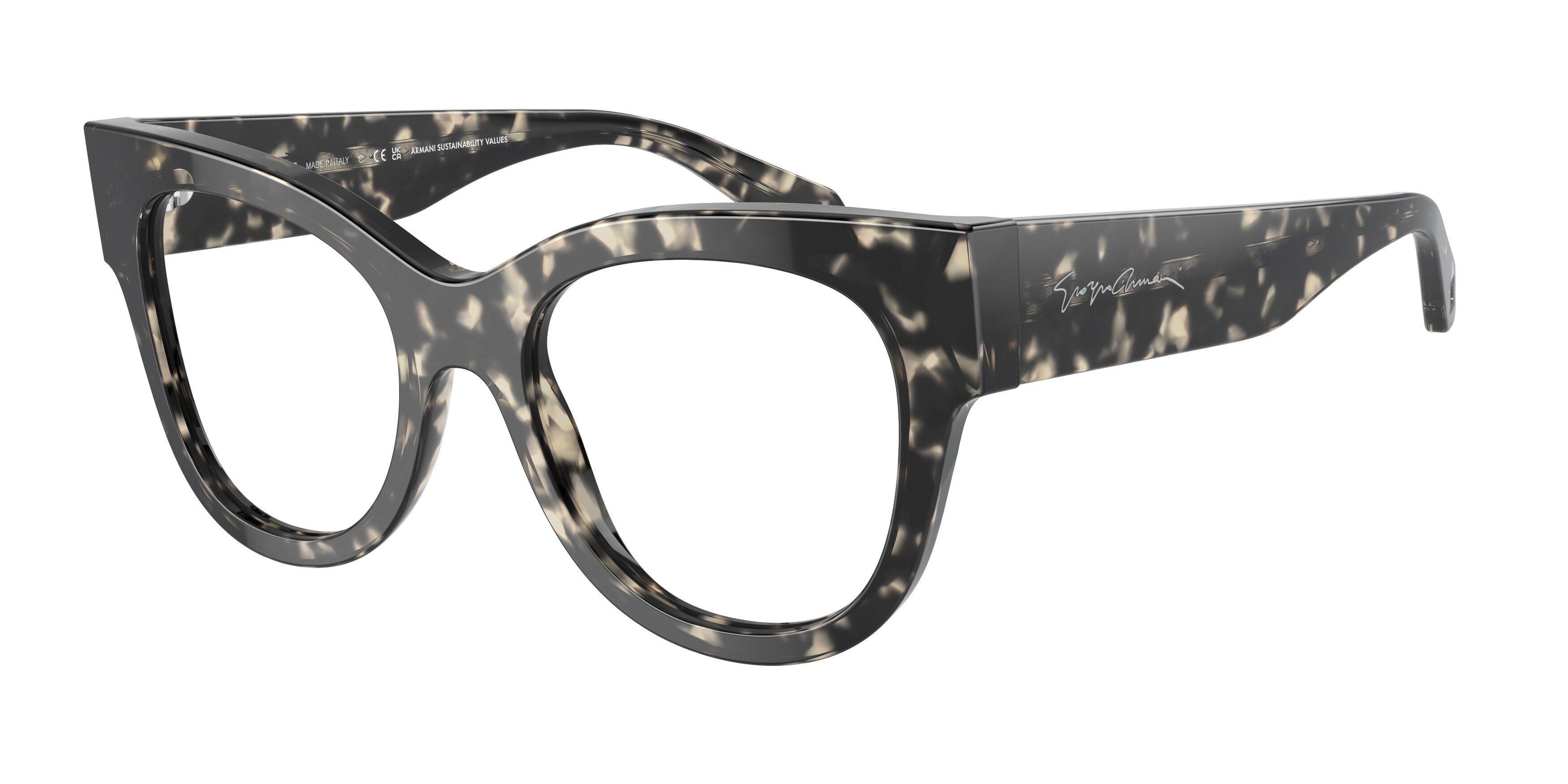 Giorgio Armani AR7241 Cat Eye Eyeglasses  5873-Grey Havana 50-140-19 - Color Map Tortoise