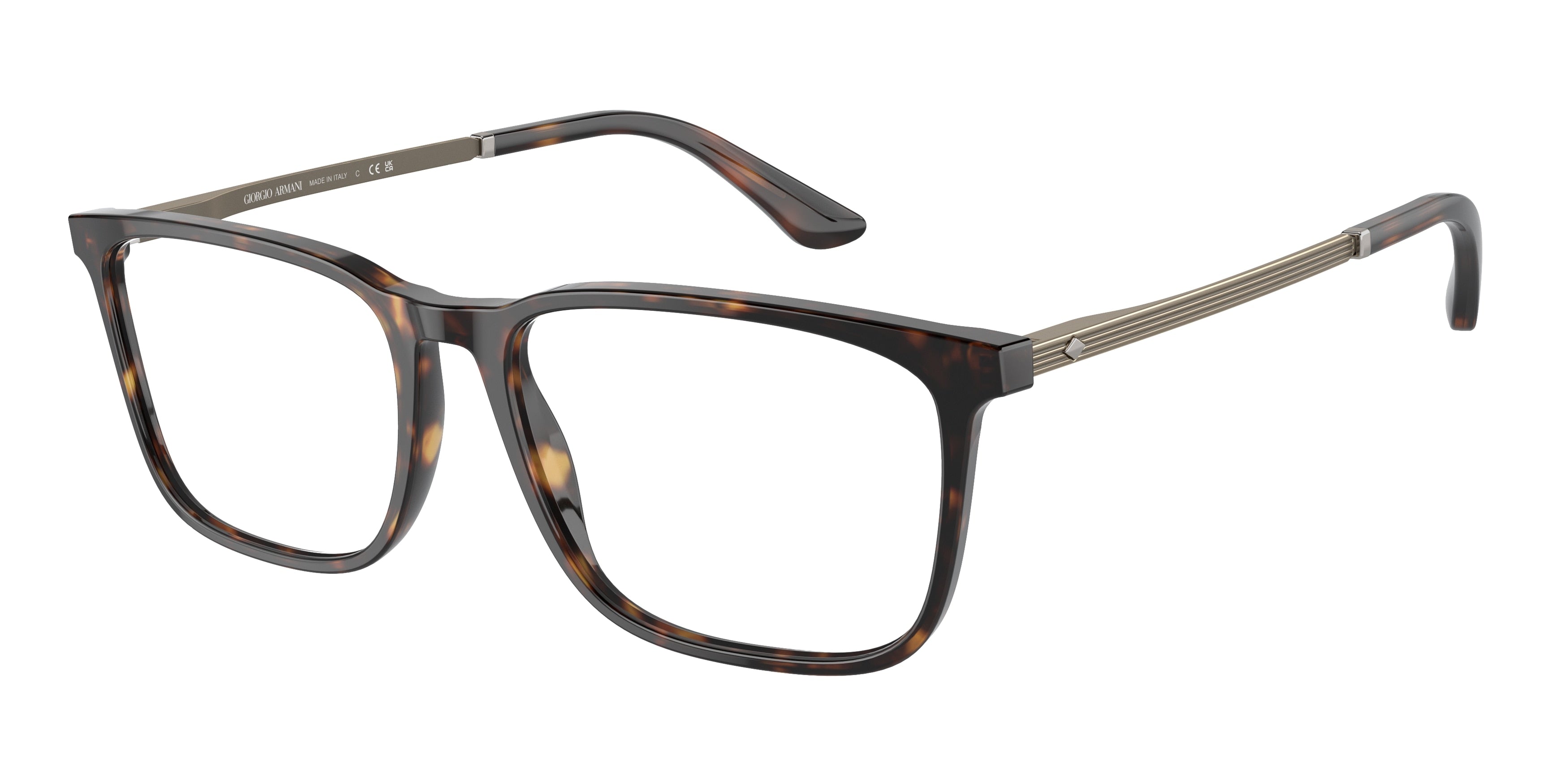 Giorgio Armani AR7249 Rectangle Eyeglasses  5026-Havana 57-145-17 - Color Map Tortoise