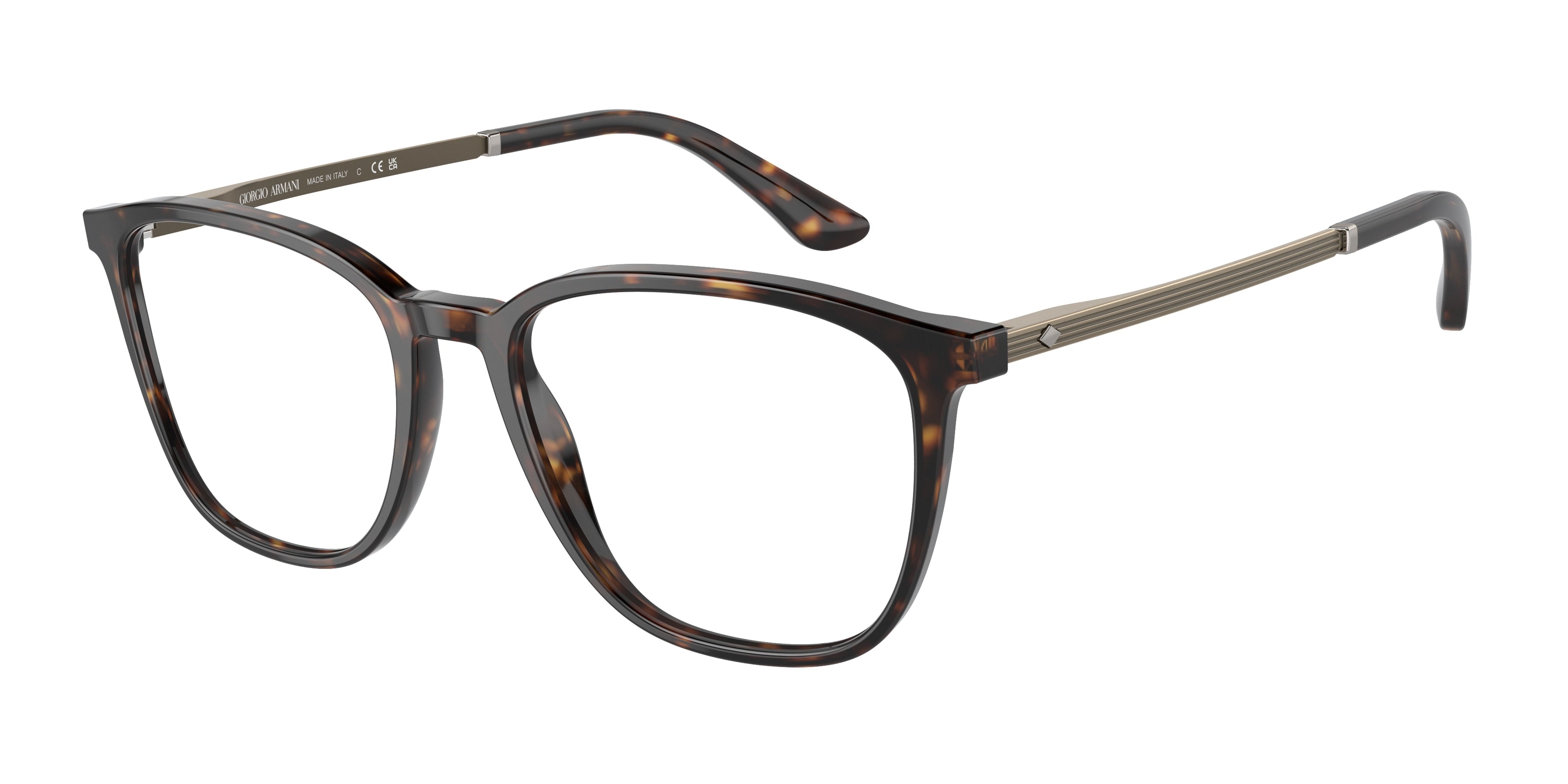 Giorgio Armani AR7250F Square Eyeglasses  5026-Havana 53-145-18 - Color Map Tortoise