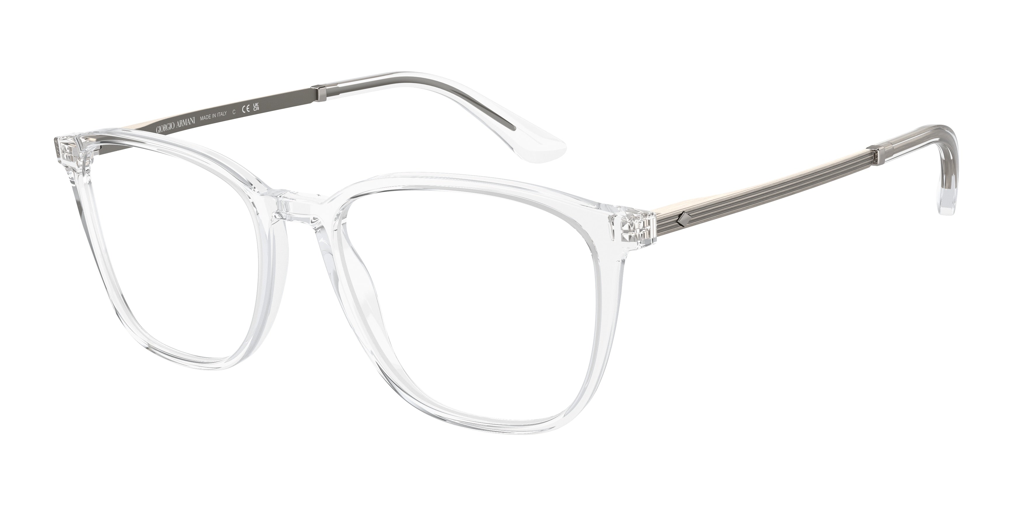 Giorgio Armani AR7250F Square Eyeglasses  5893-Crystal 53-145-18 - Color Map Transparent