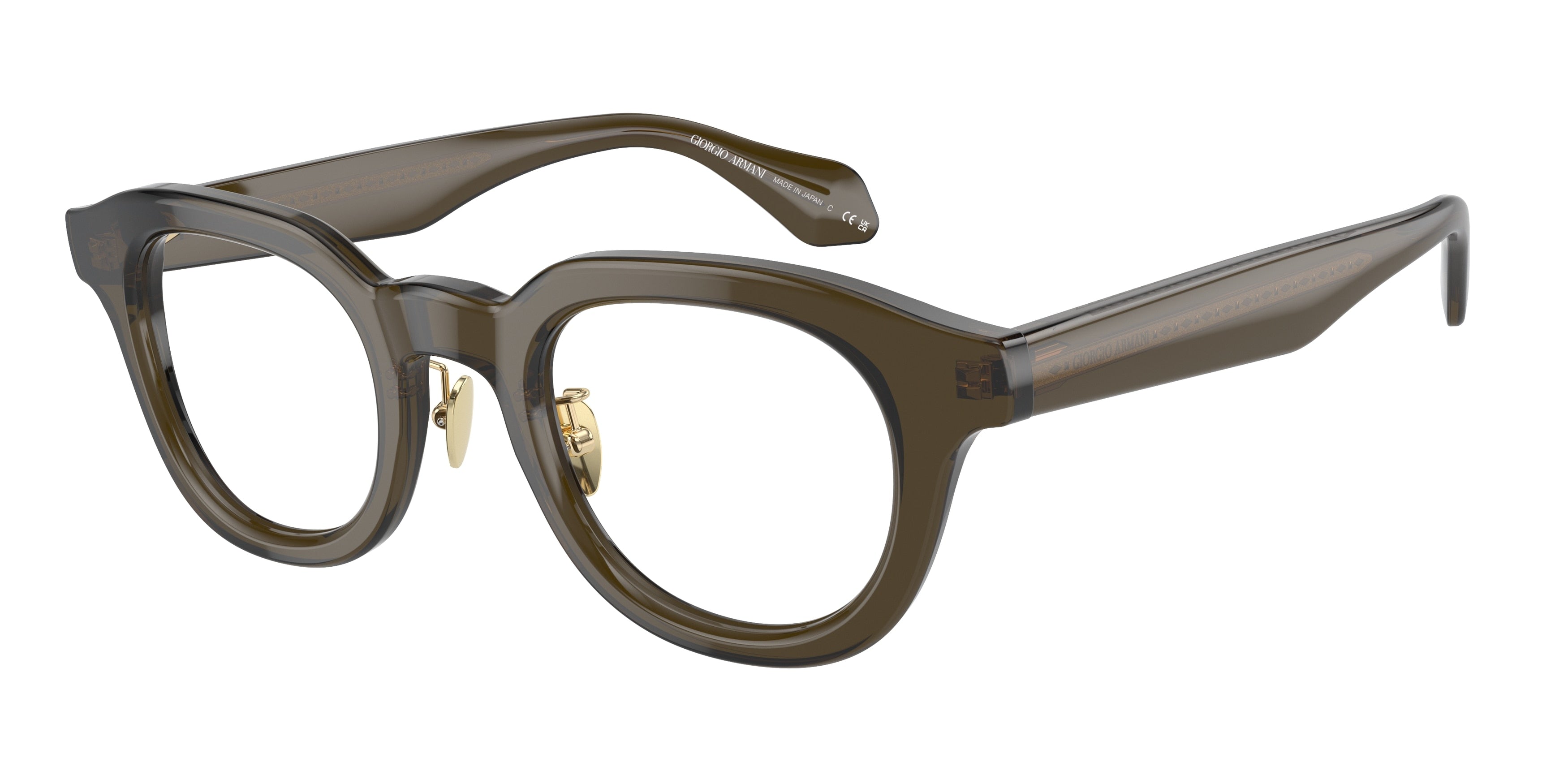 Giorgio Armani AR7253 Phantos Eyeglasses  6061-Transparent Green 47-145-25 - Color Map Green