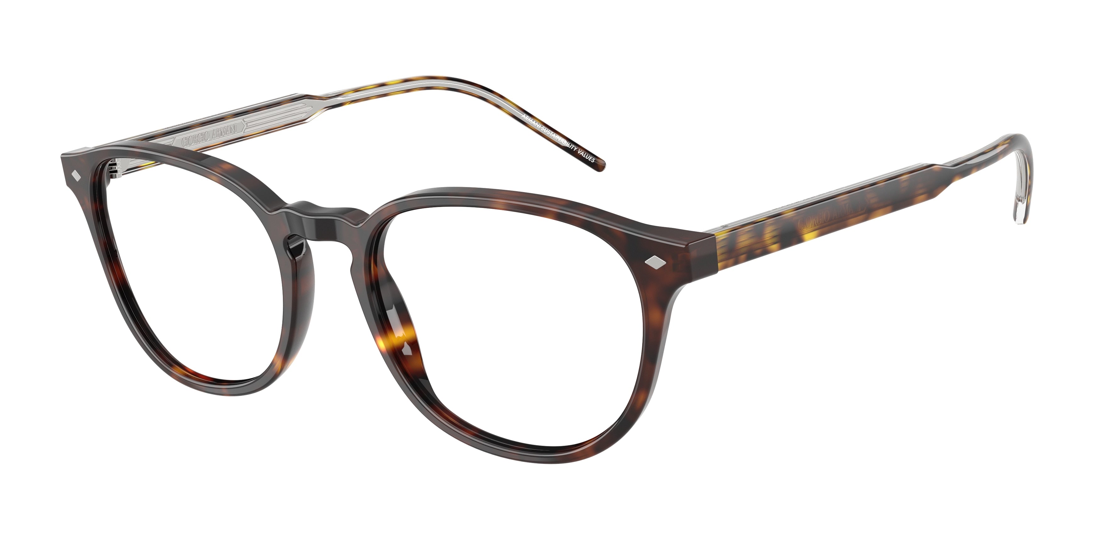 Giorgio Armani AR7259 Phantos Eyeglasses  5879-Havana 52-145-19 - Color Map Tortoise