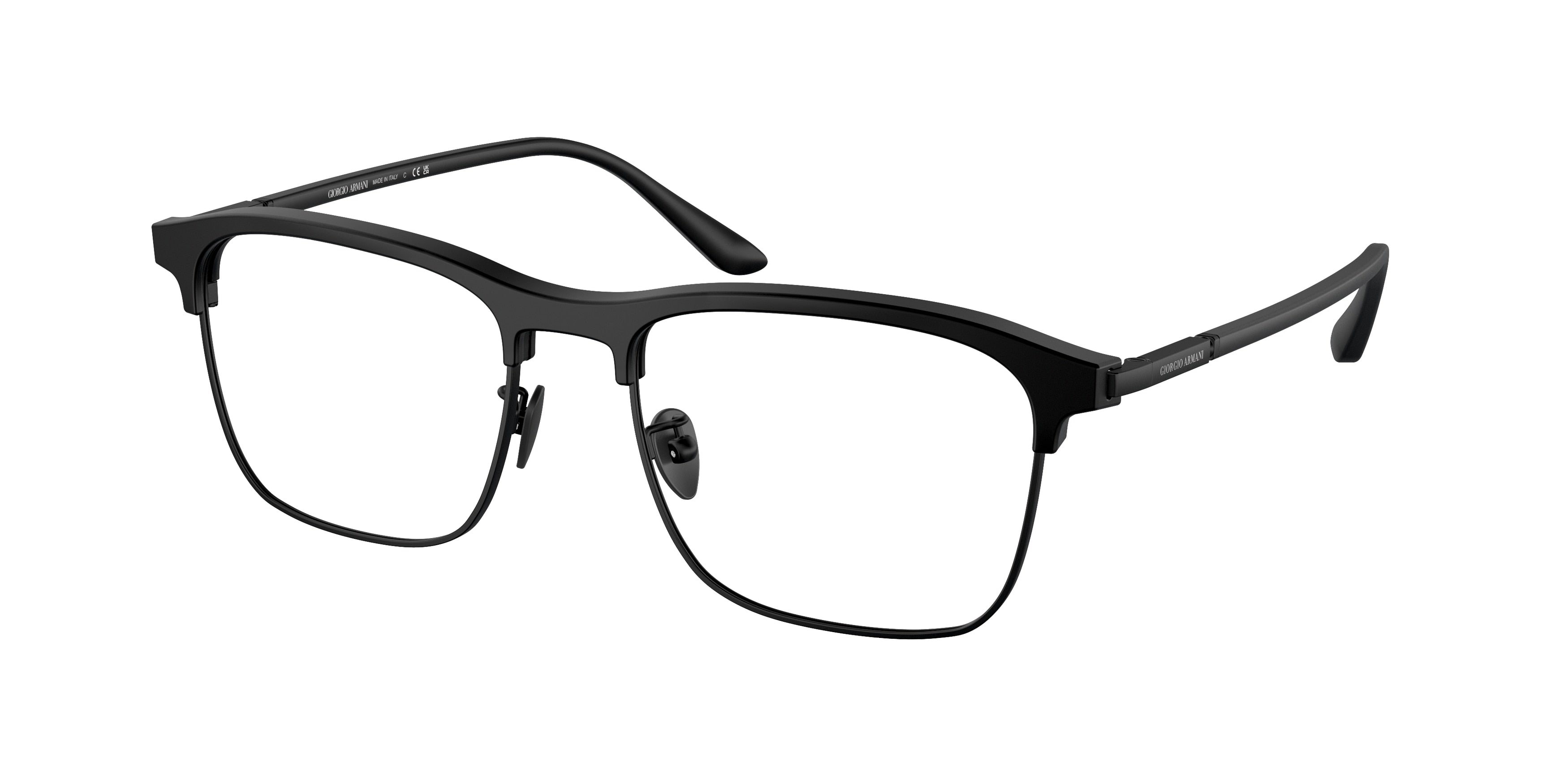 Giorgio Armani AR7262 Rectangle Eyeglasses  5042-Matte Black 54-145-18 - Color Map Black