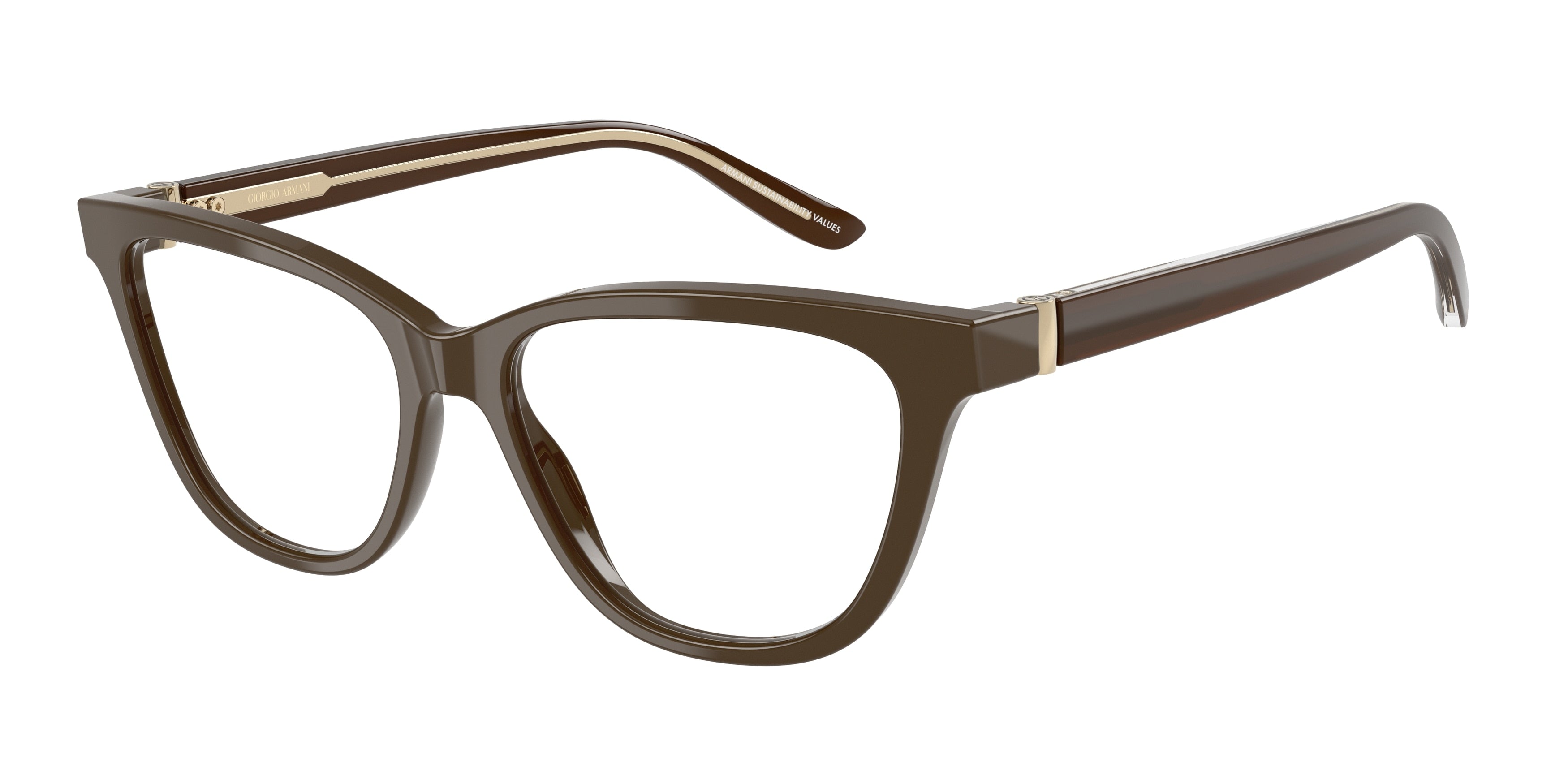 Giorgio Armani AR7263F Cat Eye Eyeglasses  5957-Brown 53-140-16 - Color Map Brown