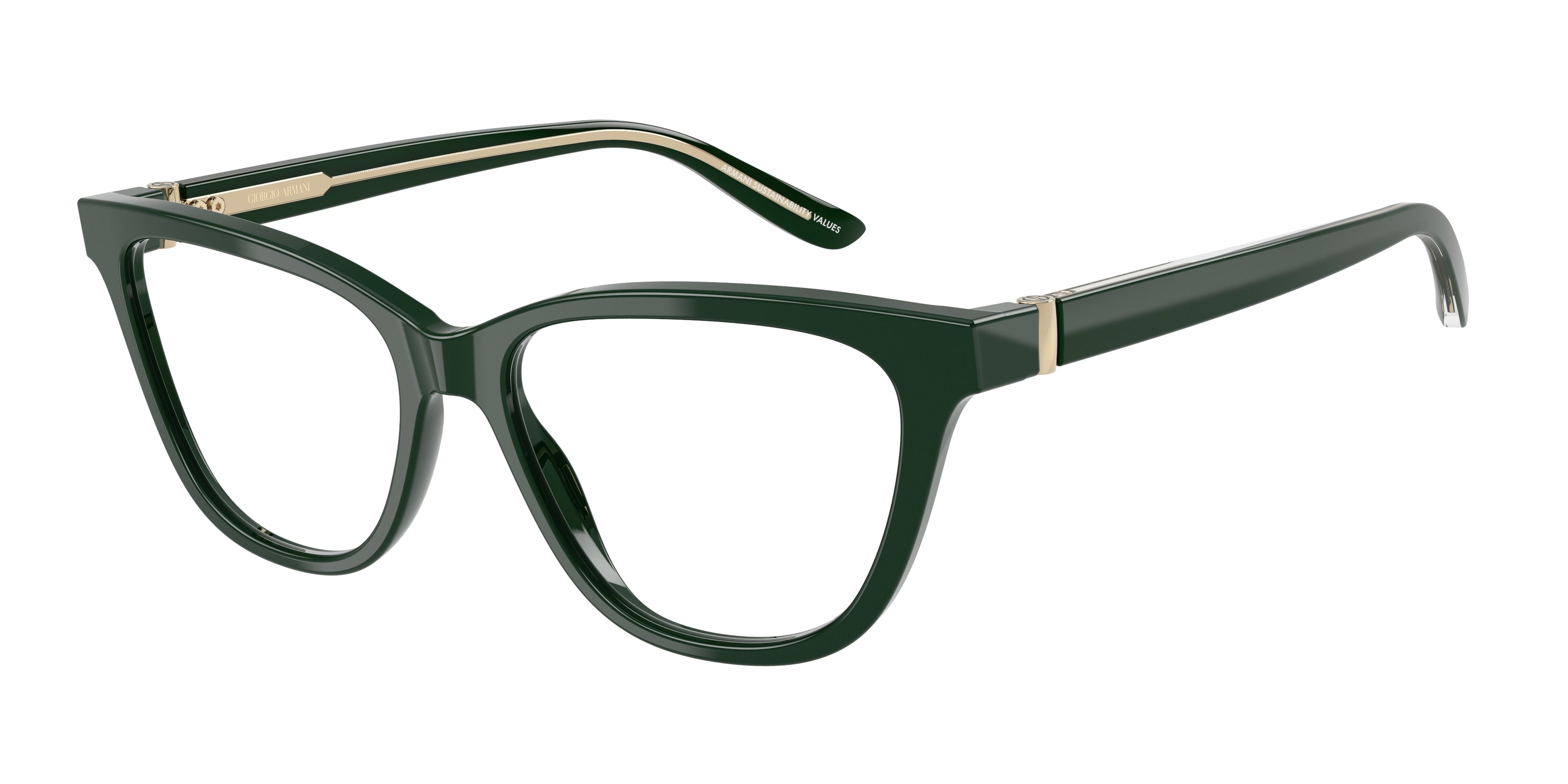 Giorgio Armani AR7263 Cat Eye Eyeglasses  6173-Green 53-140-16 - Color Map Green