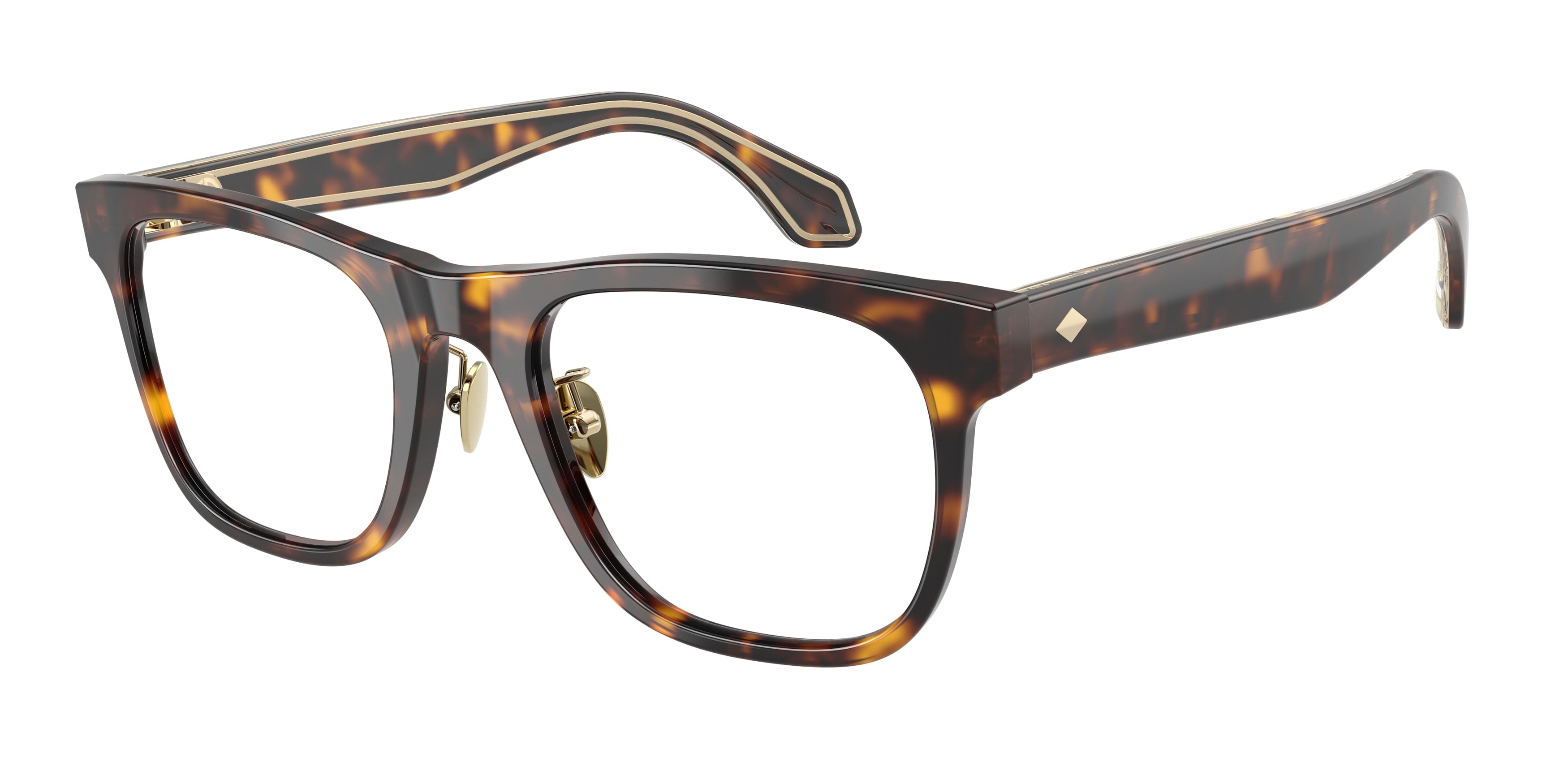 Giorgio Armani AR7268 Square Eyeglasses  5026-Havana 53-145-21 - Color Map Tortoise