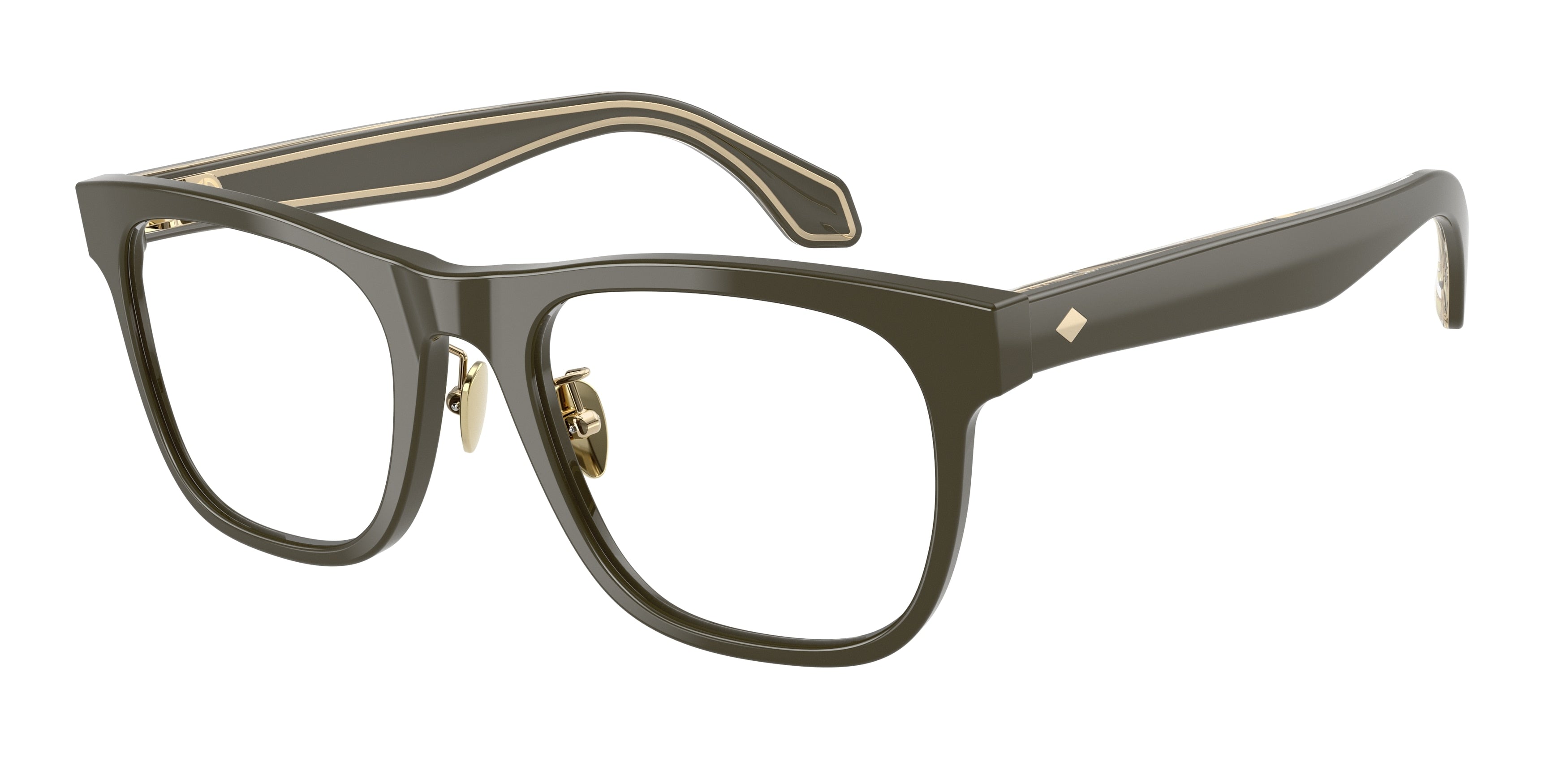 Giorgio Armani AR7268 Square Eyeglasses  6158-Green Icon 53-145-21 - Color Map Green