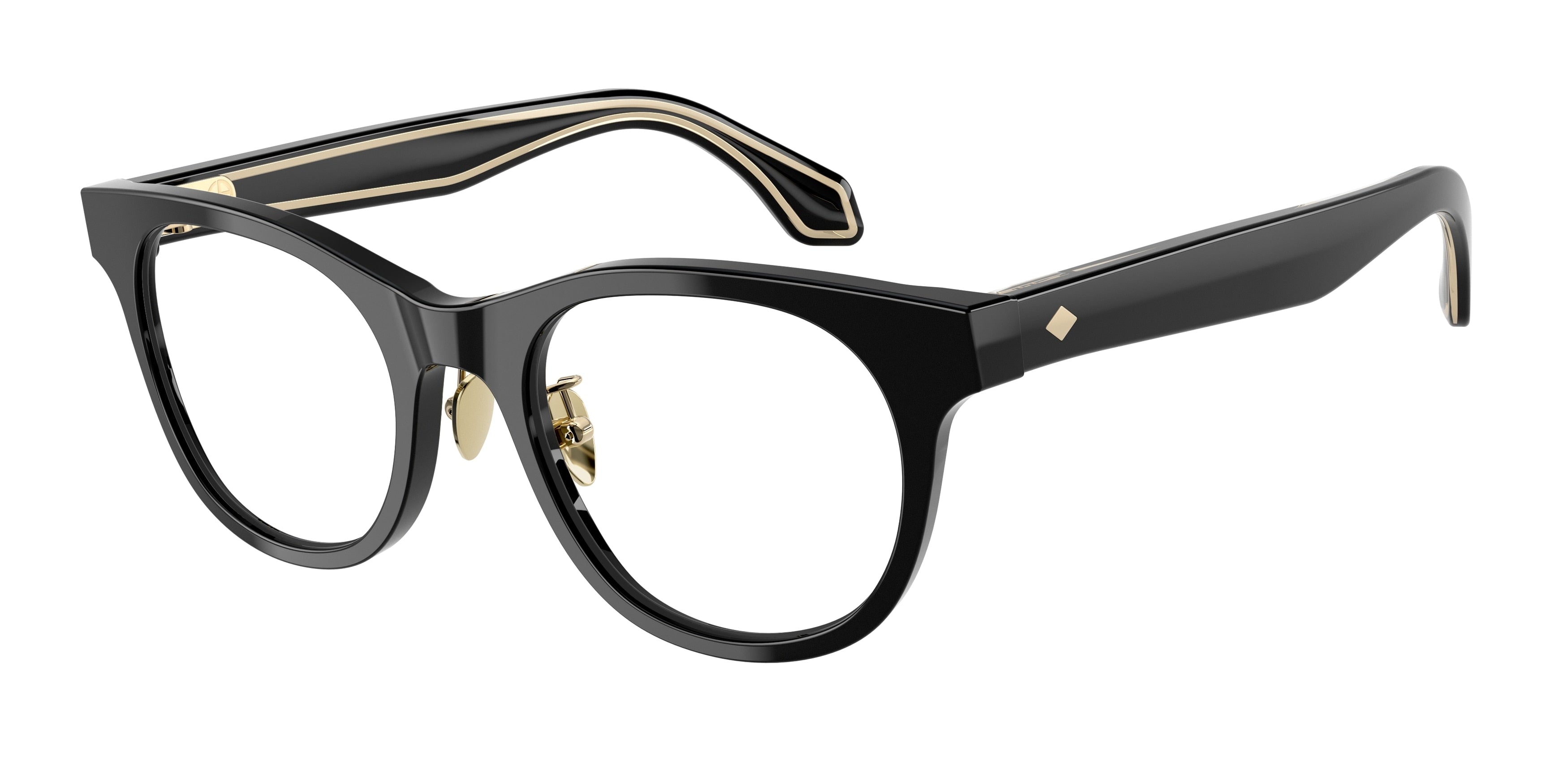 Giorgio Armani AR7269 Round Eyeglasses  5001-Black 50-140-20 - Color Map Black