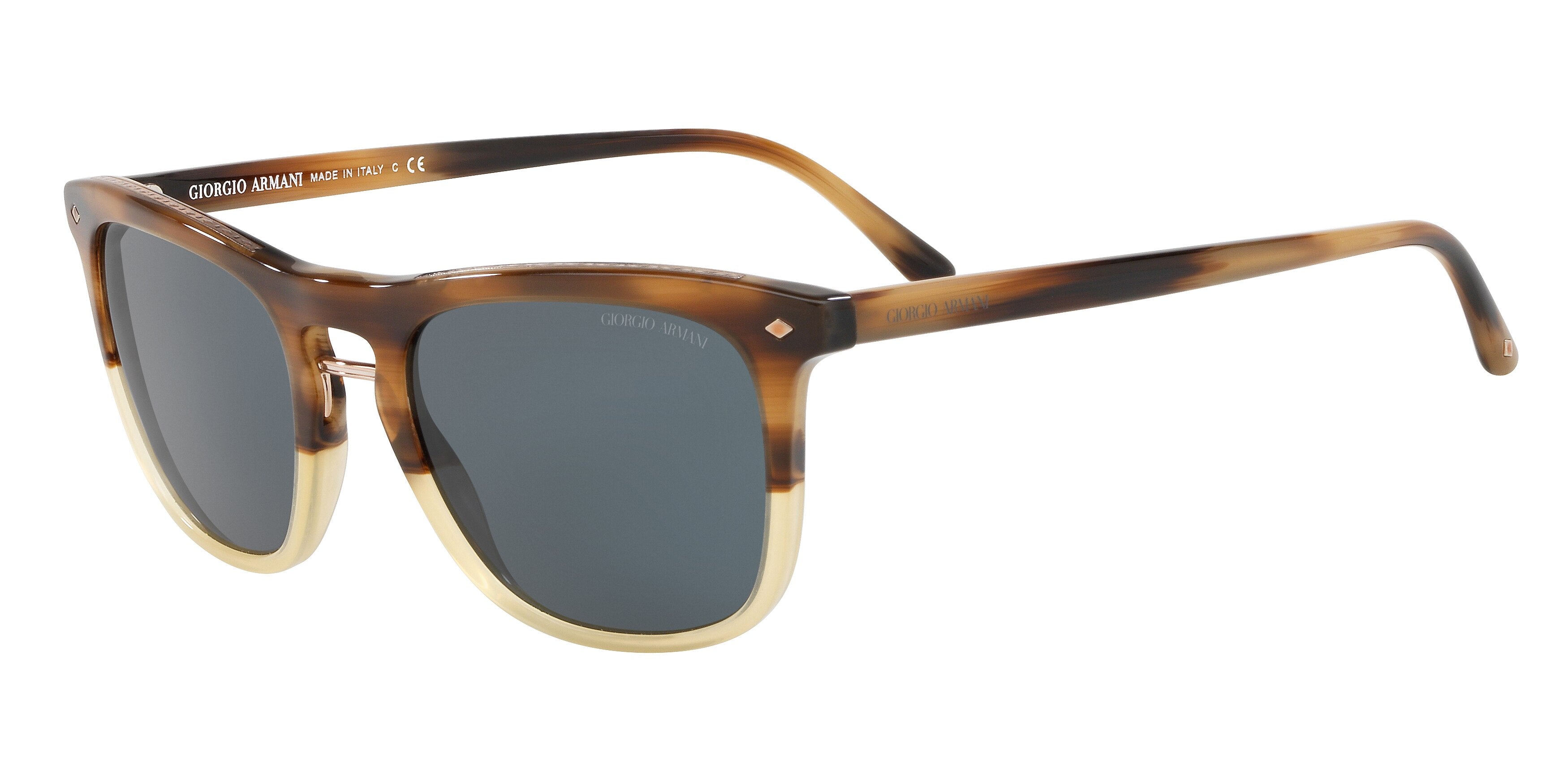Giorgio Armani AR8107 Square Sunglasses  5657R5-Brown B-Color 53-145-20 - Color Map Brown